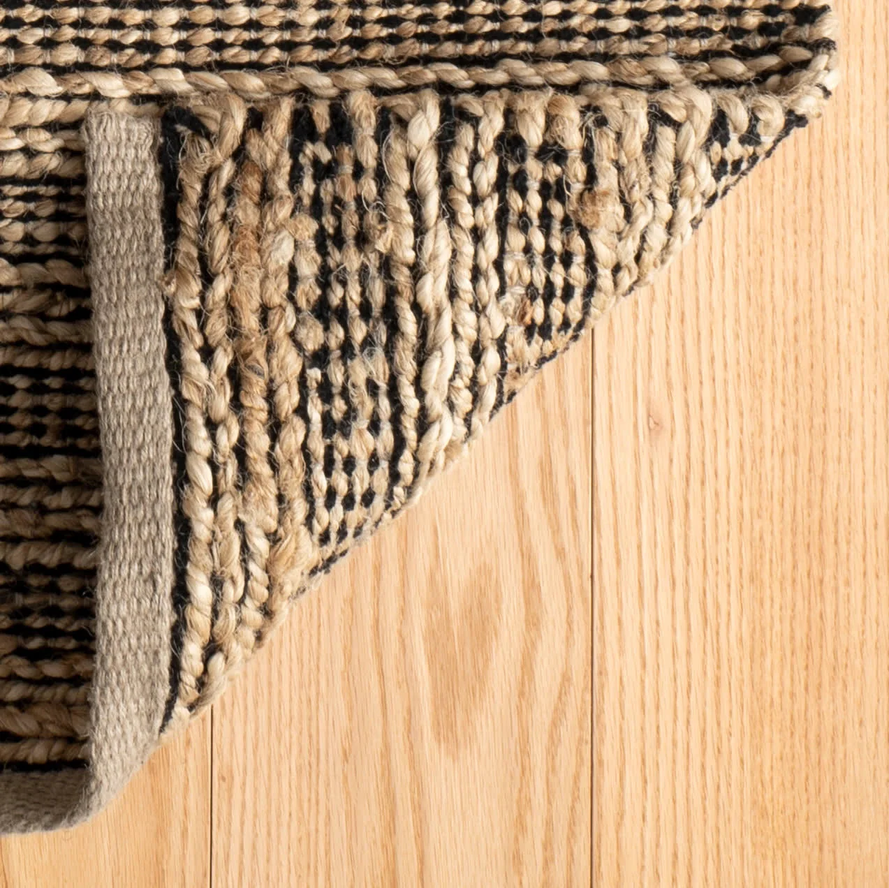 Simba Handwoven Jute Rug | Black - Image 4