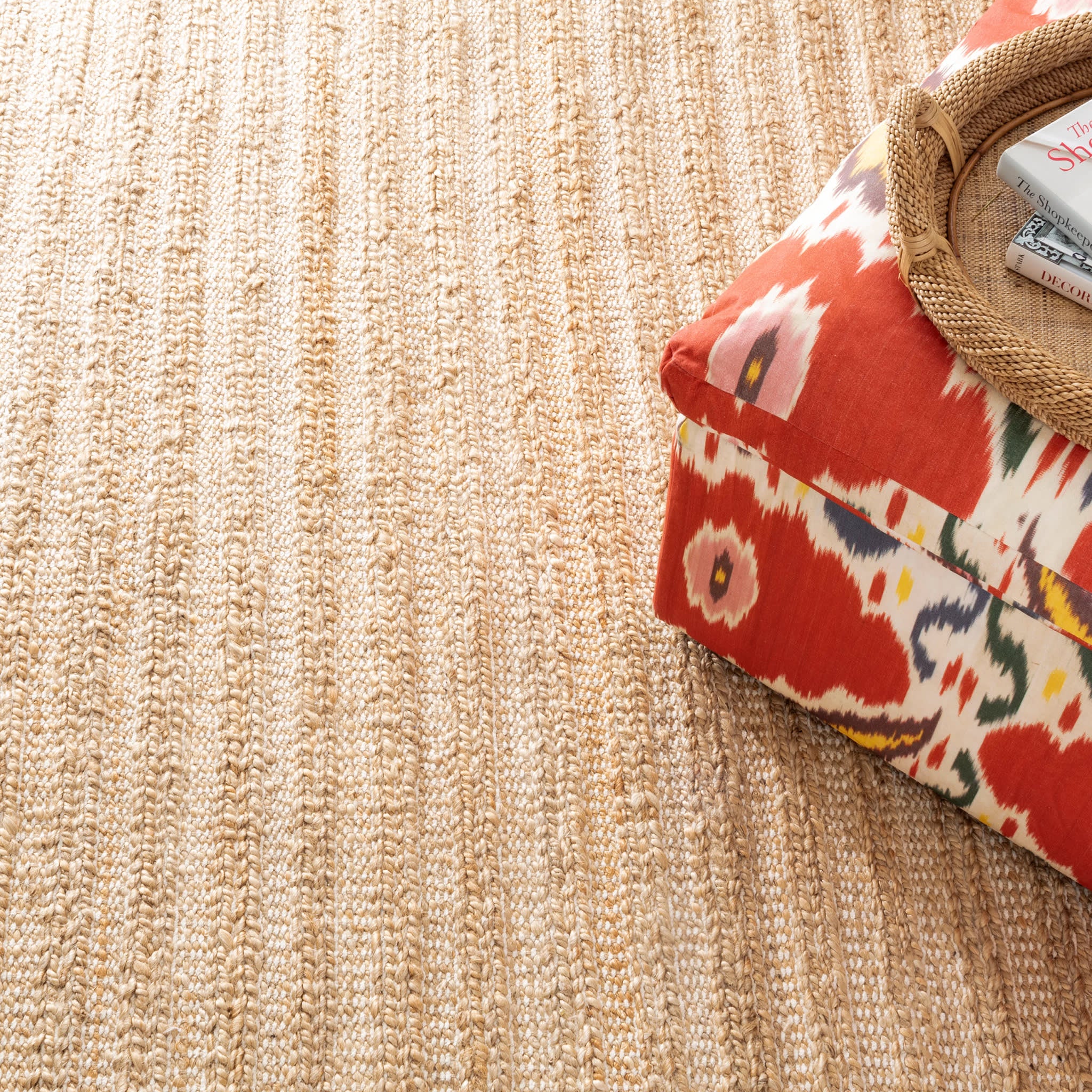 Simba Handwoven Jute Rug | Ivory - Image 2