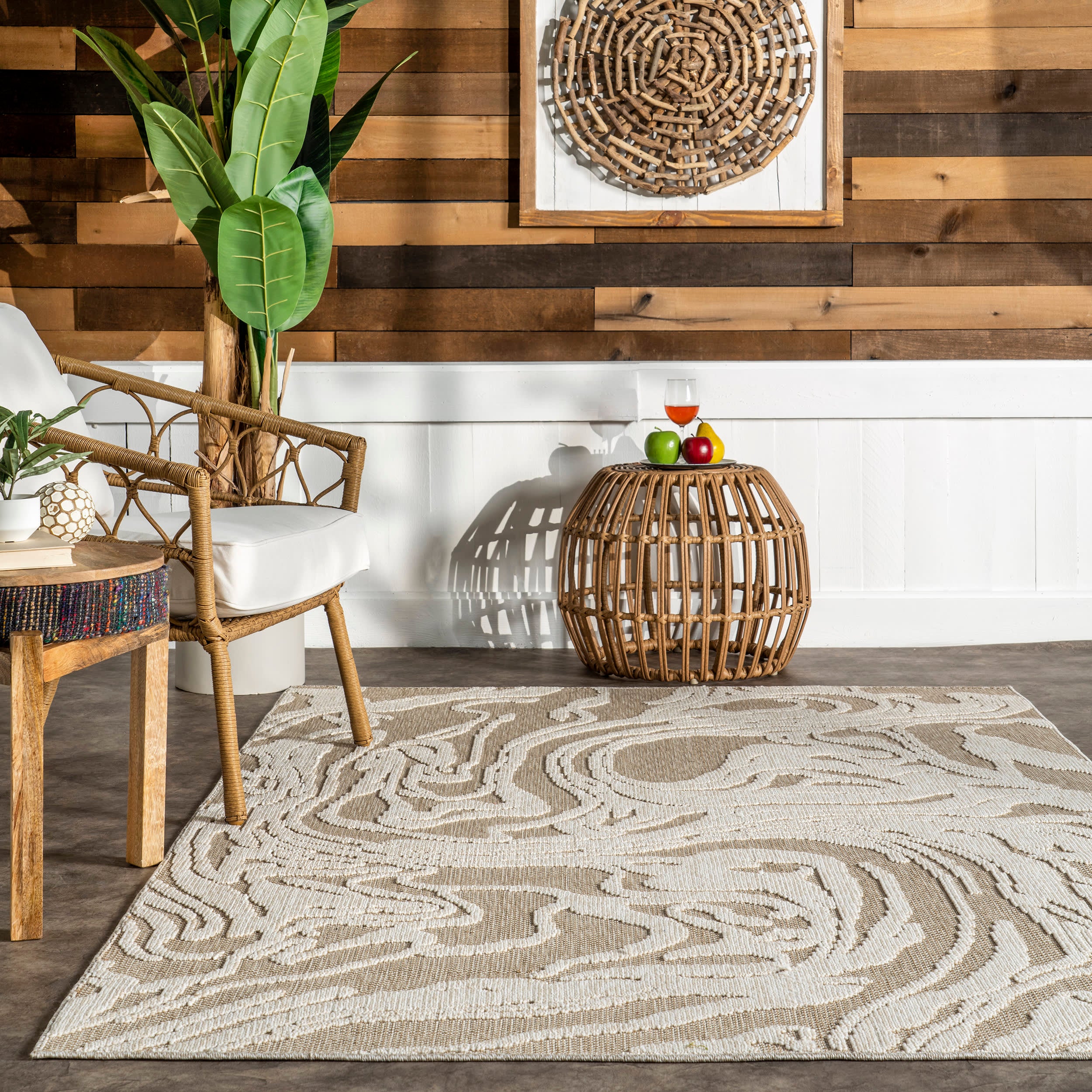 Simona Indoor/Outdoor Sisal Rug | Beige - Image 4
