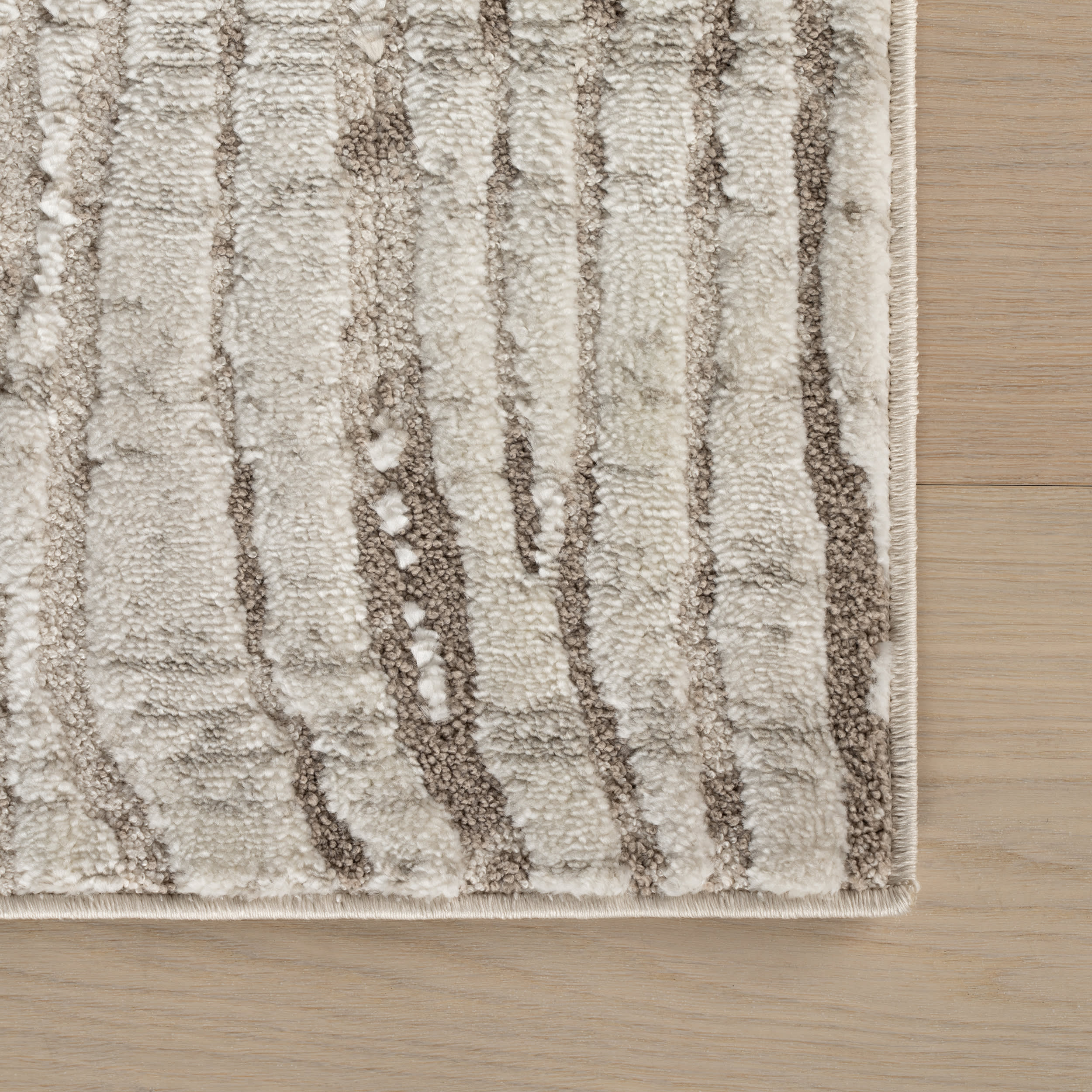 Siroc Modern Abstract Rug | Ivory - Image 4