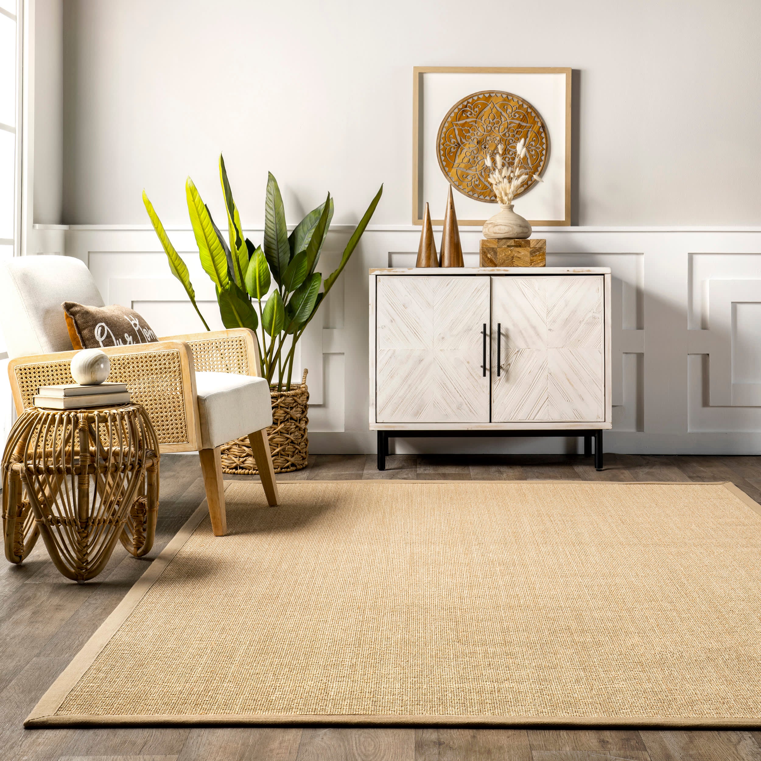 Sisal Border Rug | Beige - Image 4