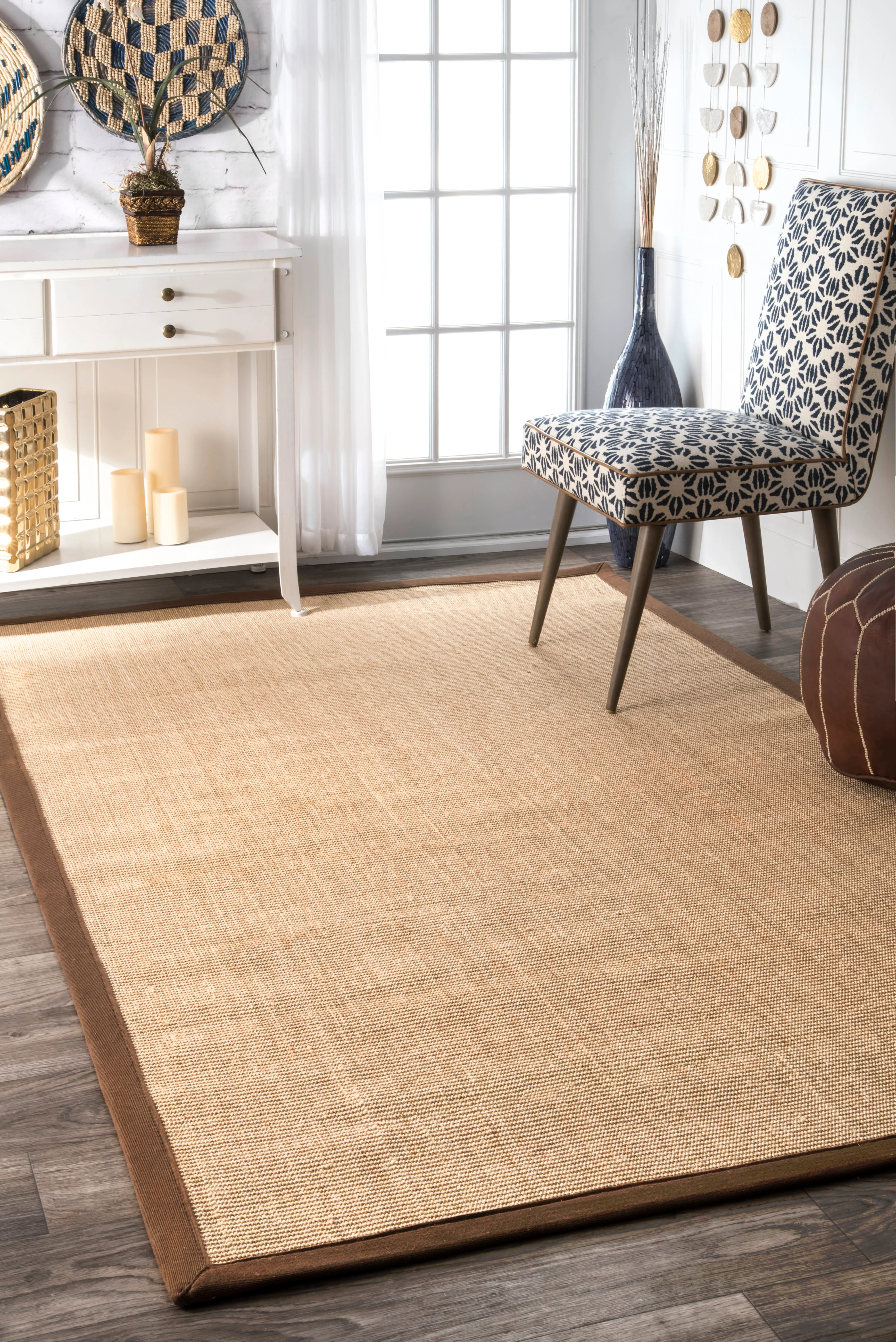 Sisal Border Rug | Brown - Image 2