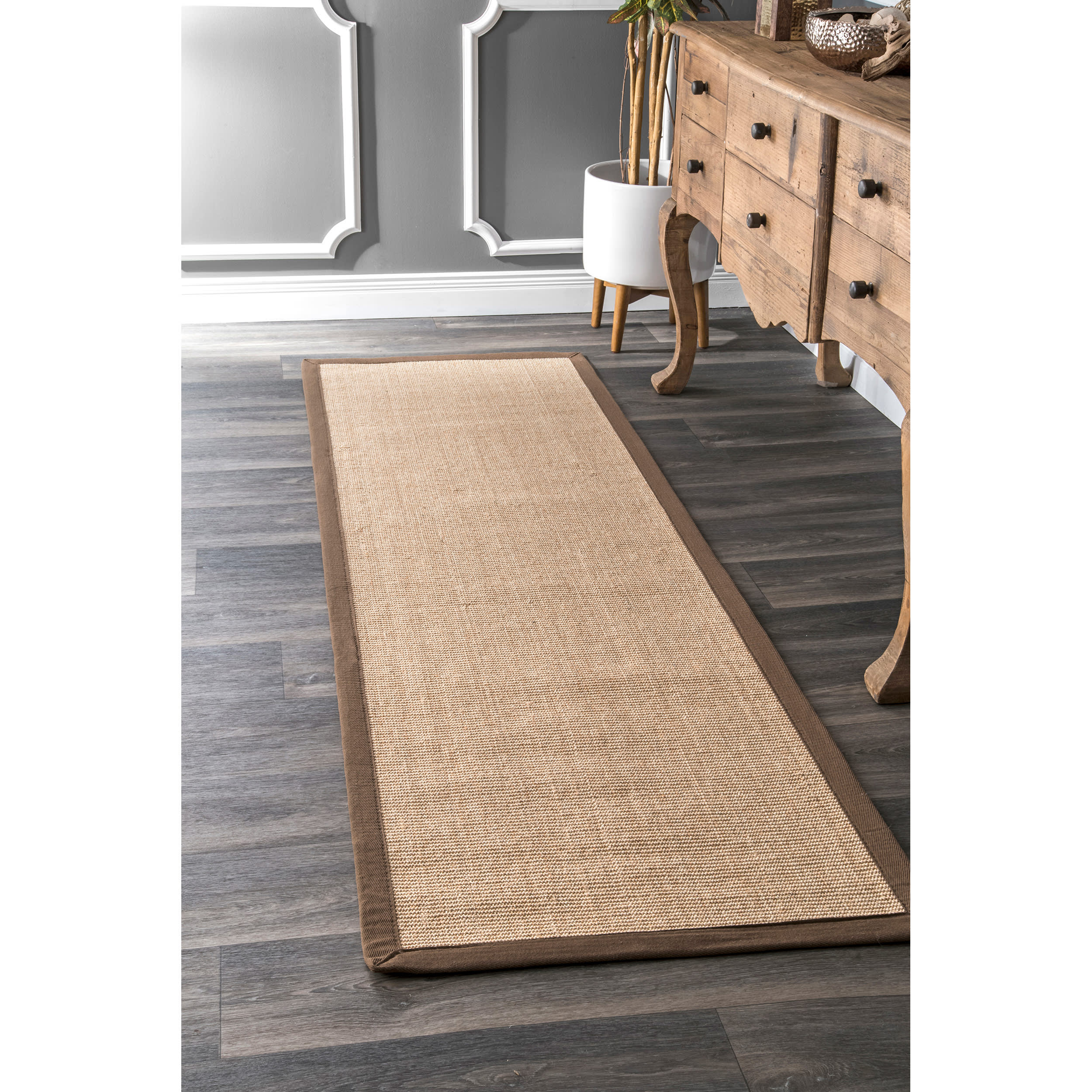 Sisal Border Rug | Brown - Image 2