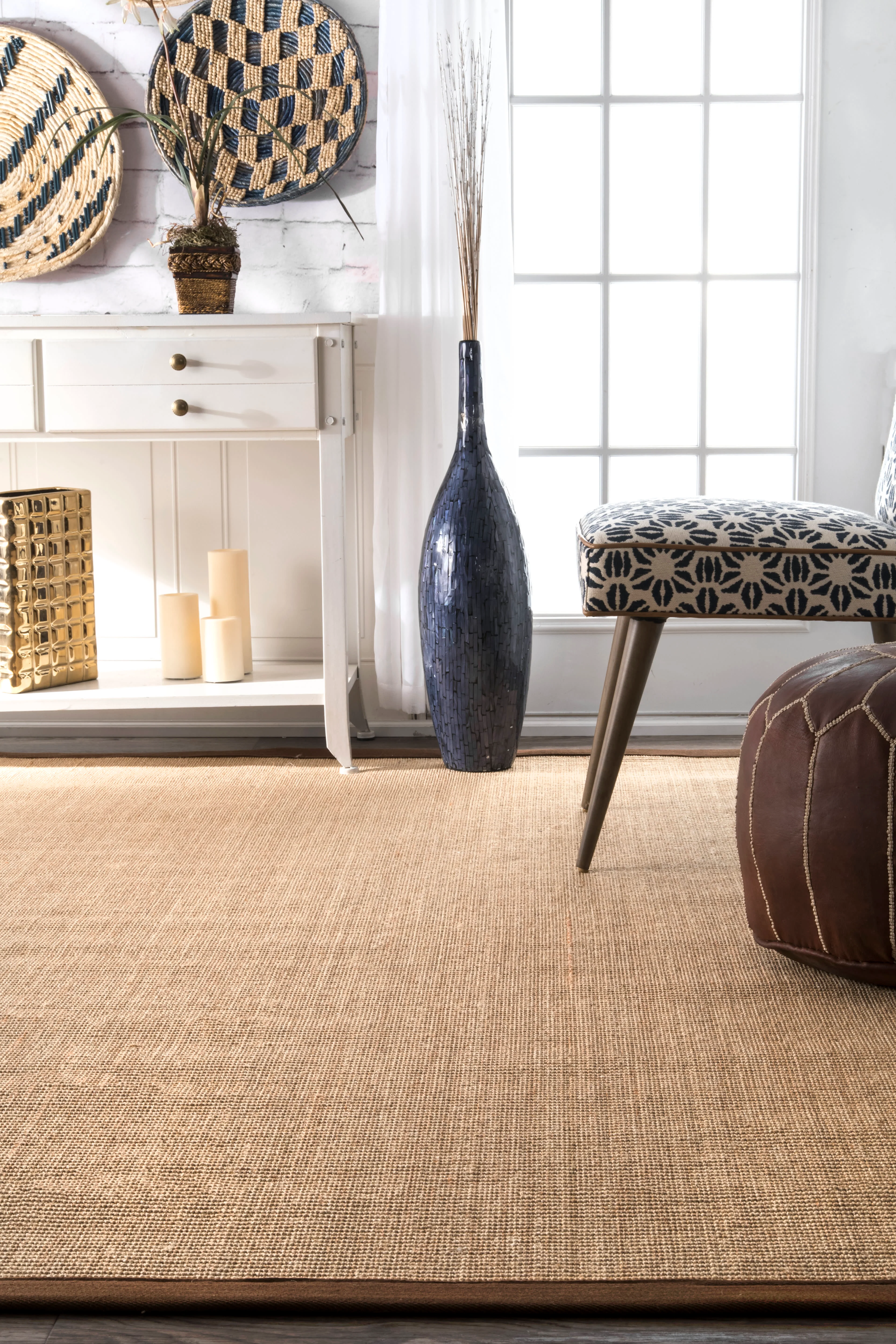Sisal Border Rug | Brown - Image 4