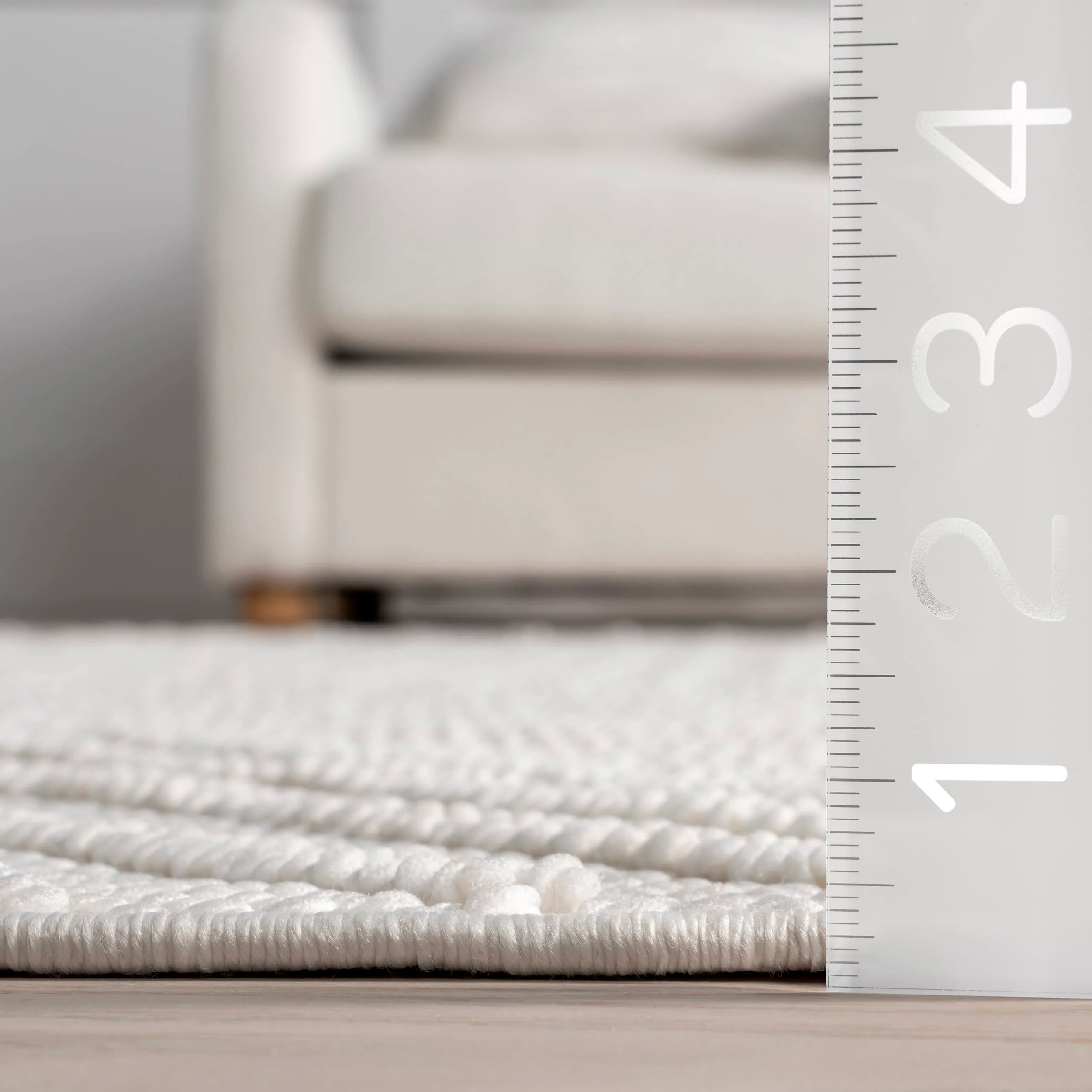 Sisile Zen Garden Tasseled Rug | Off White - Image 5