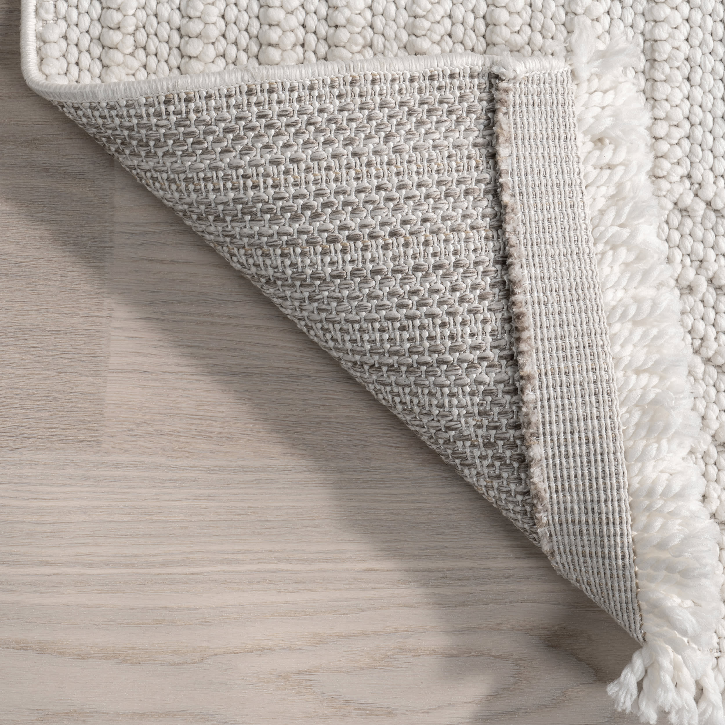 Sisile Zen Garden Tasseled Rug | Off White - Image 6