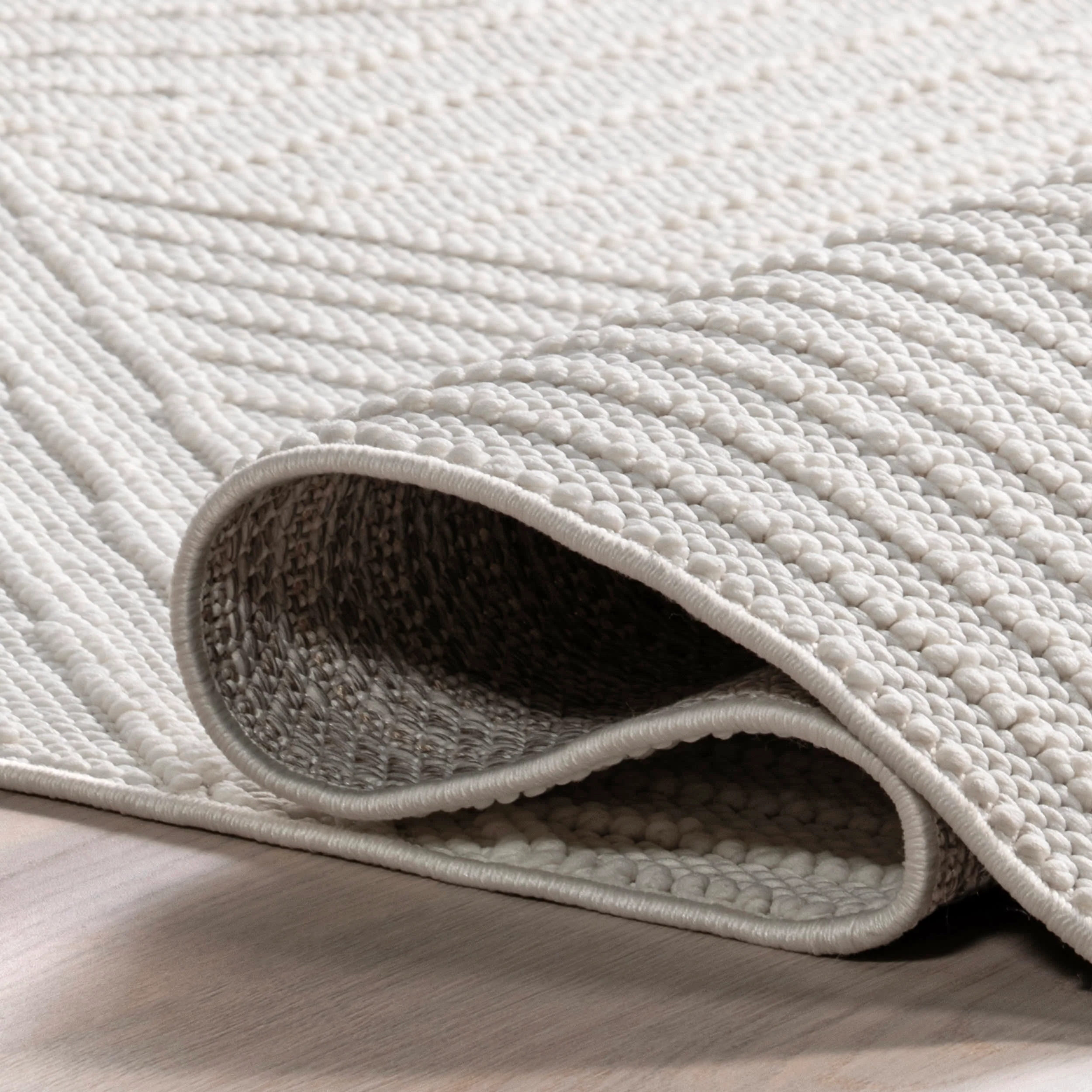 Sisile Zen Garden Tasseled Rug | Off White - Image 8