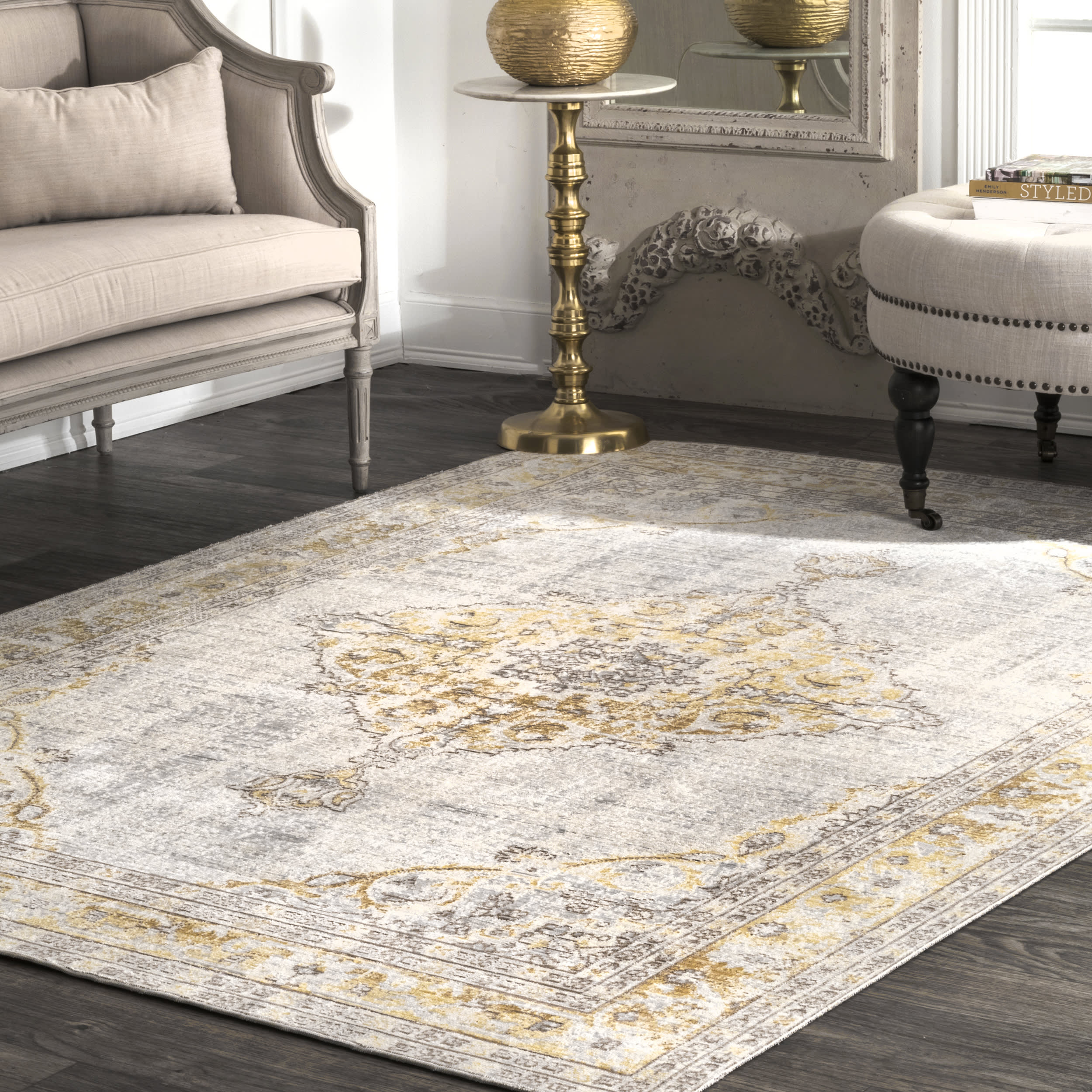 Sithen Flatweave Rug | Light Grey - Image 2
