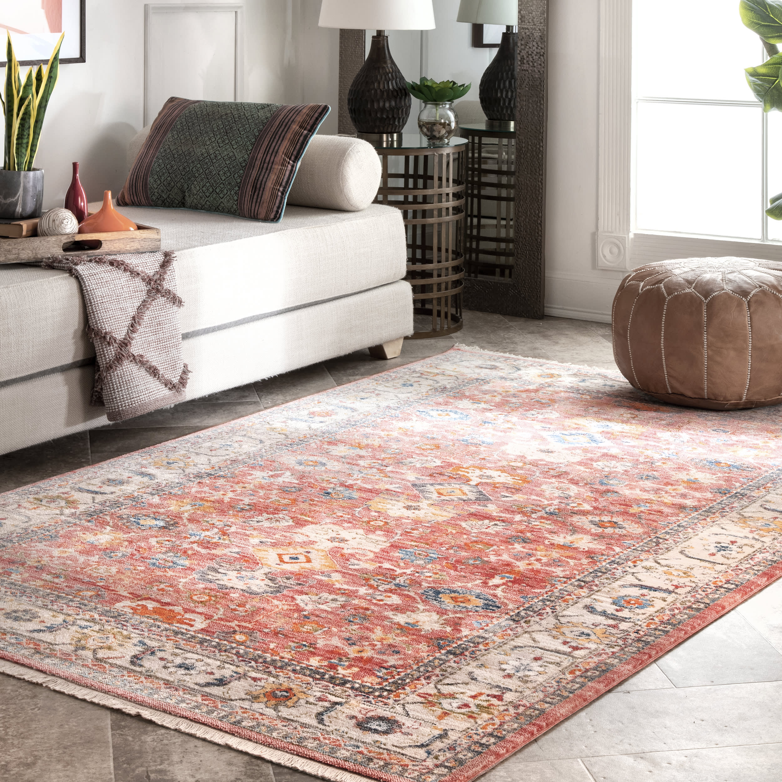 Sivas Fringe Rug | Red - Image 2