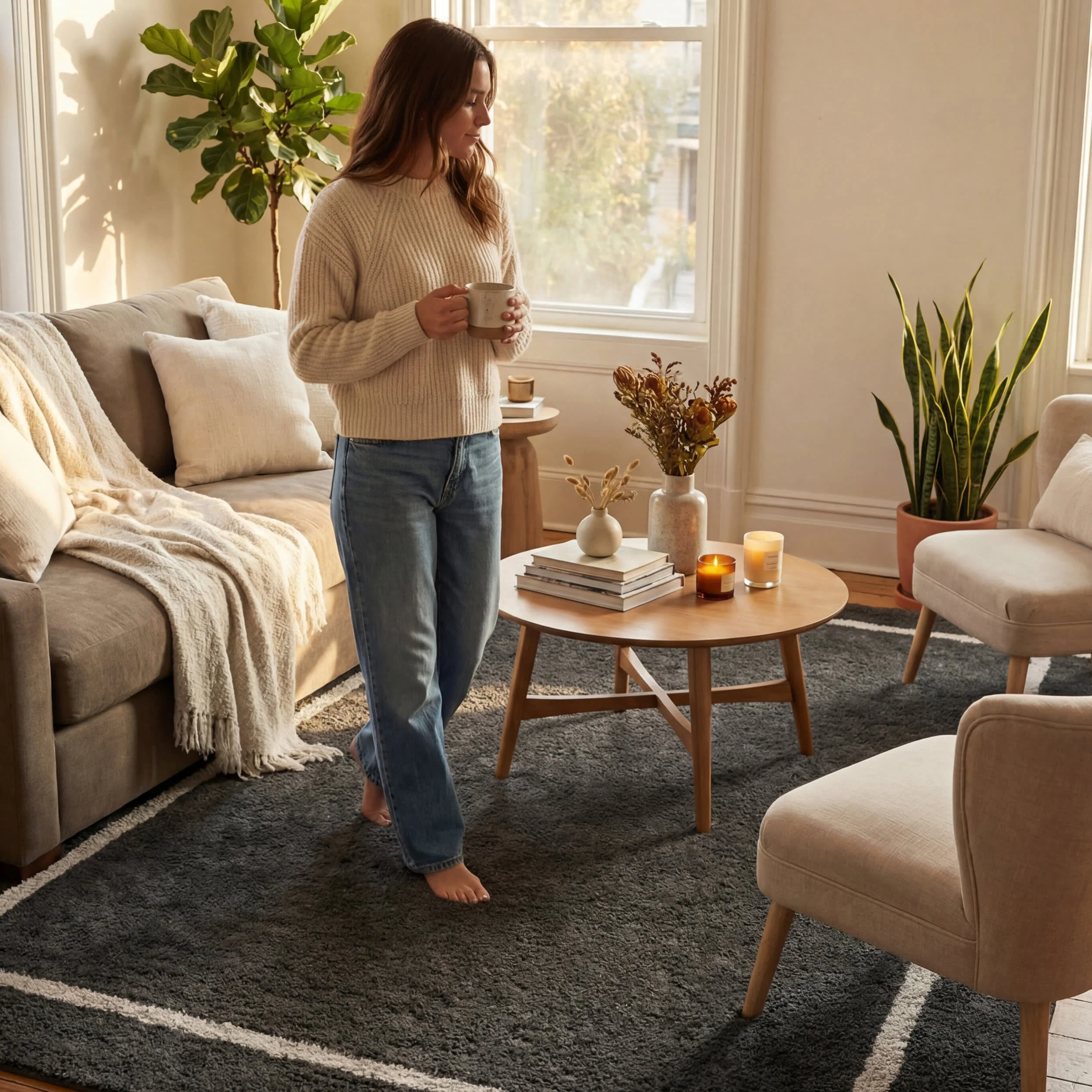 Sivra Bordered Rug | Blue - Image 5