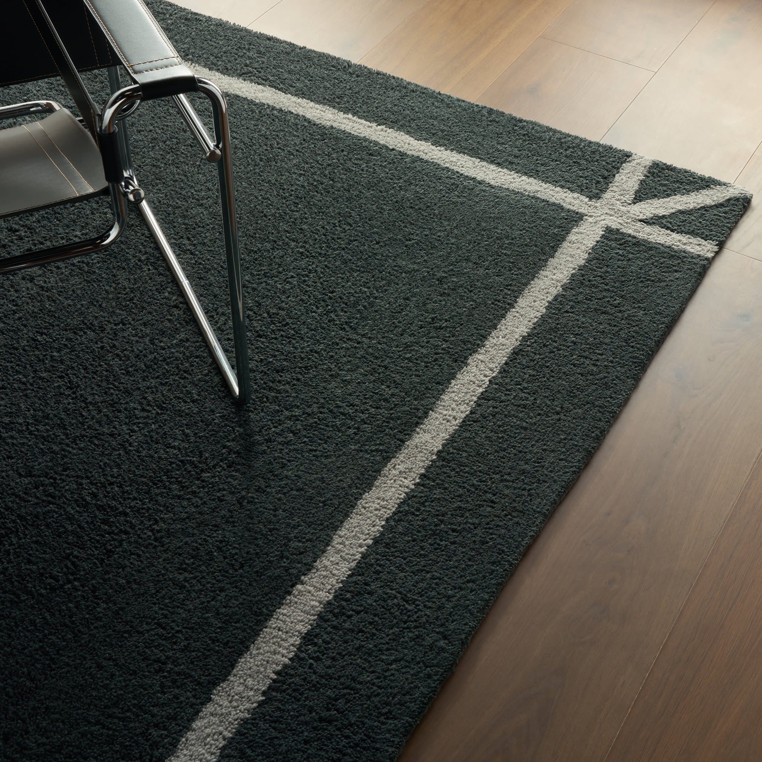 Sivra Bordered Rug | Blue - Image 6