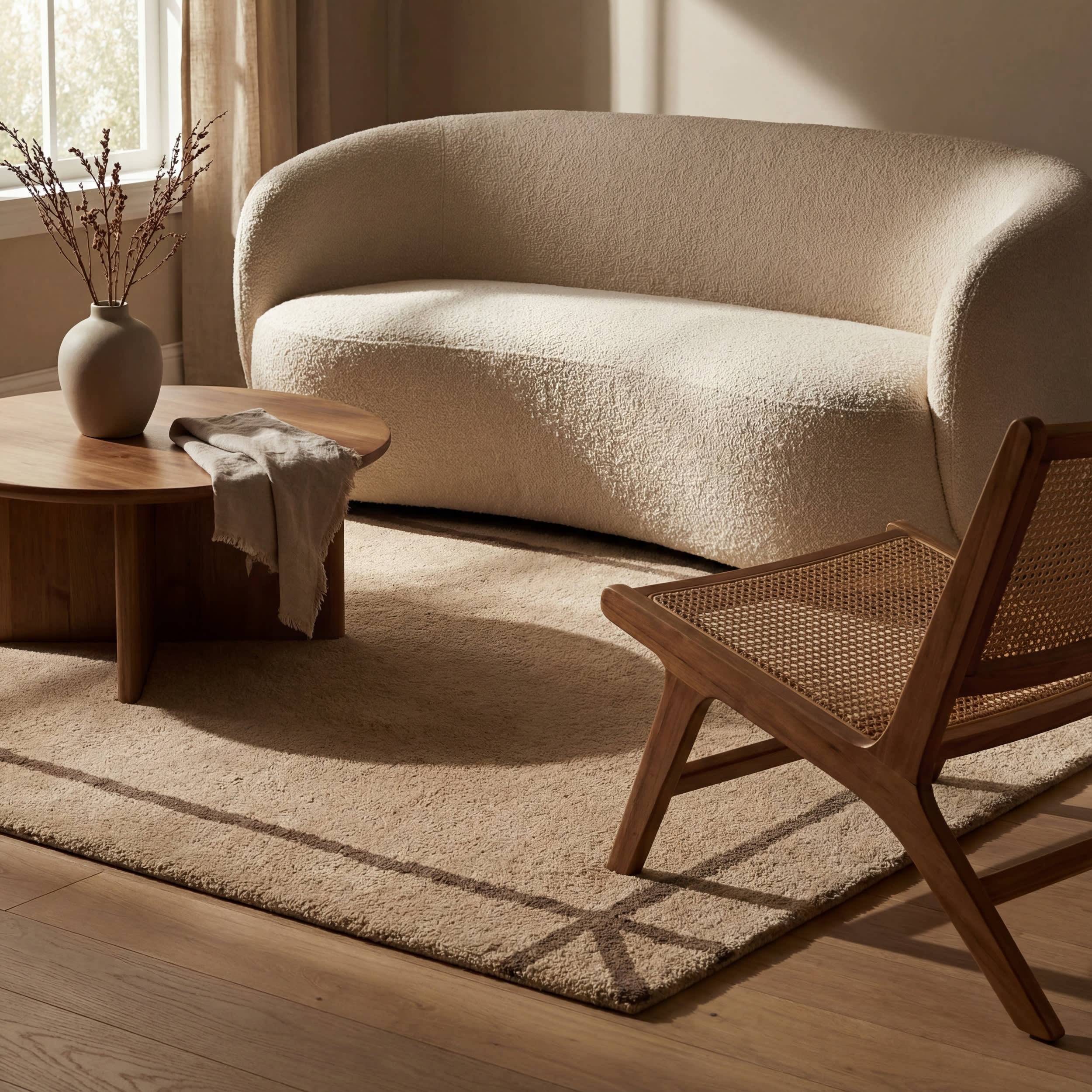 Sivra Bordered Rug | Sand - Image 6
