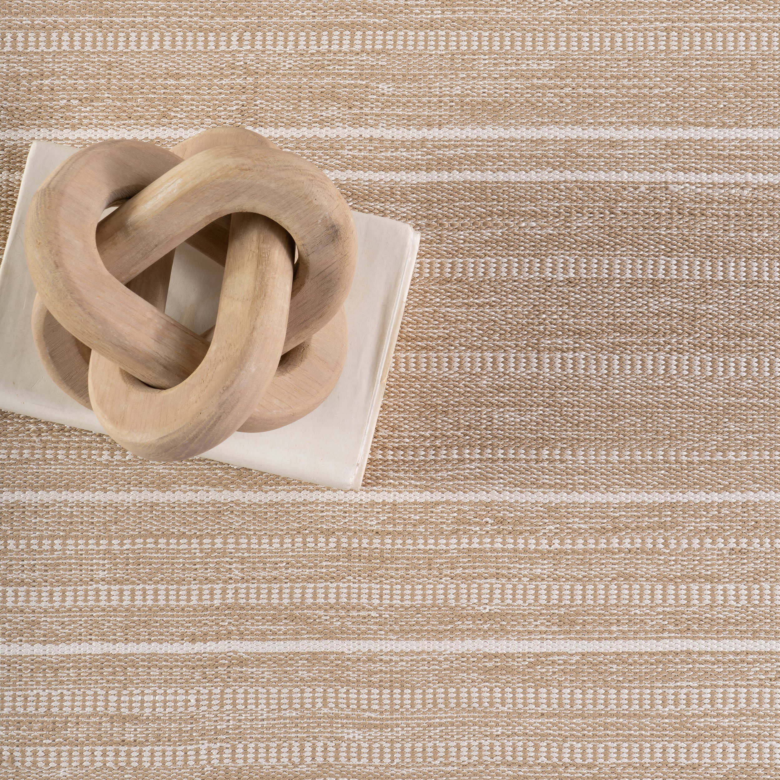 Skipper Stripe Handwoven Indoor/Outdoor Rug | Khaki - Image 3