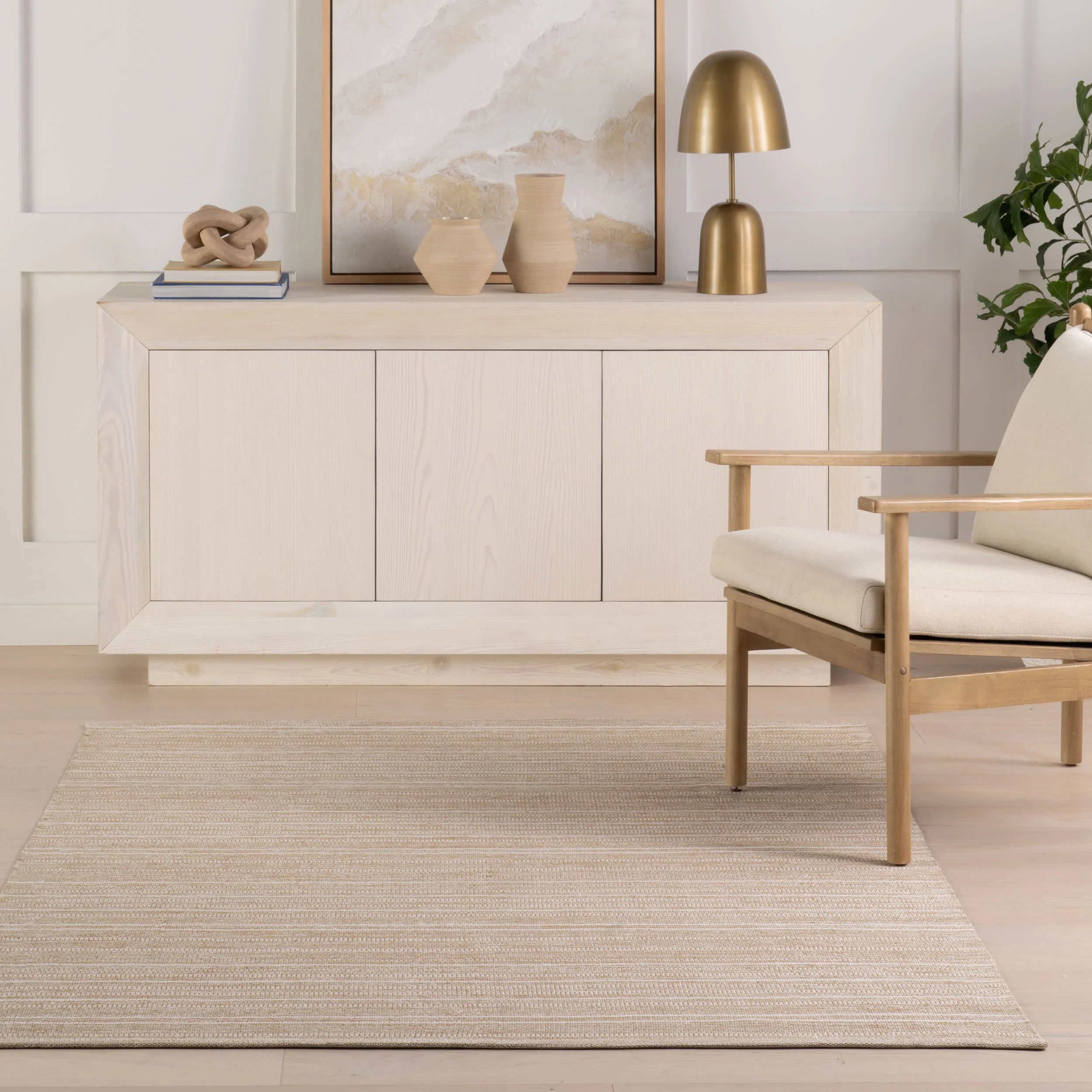 Skipper Stripe Handwoven Indoor/Outdoor Rug | Khaki - Image 4