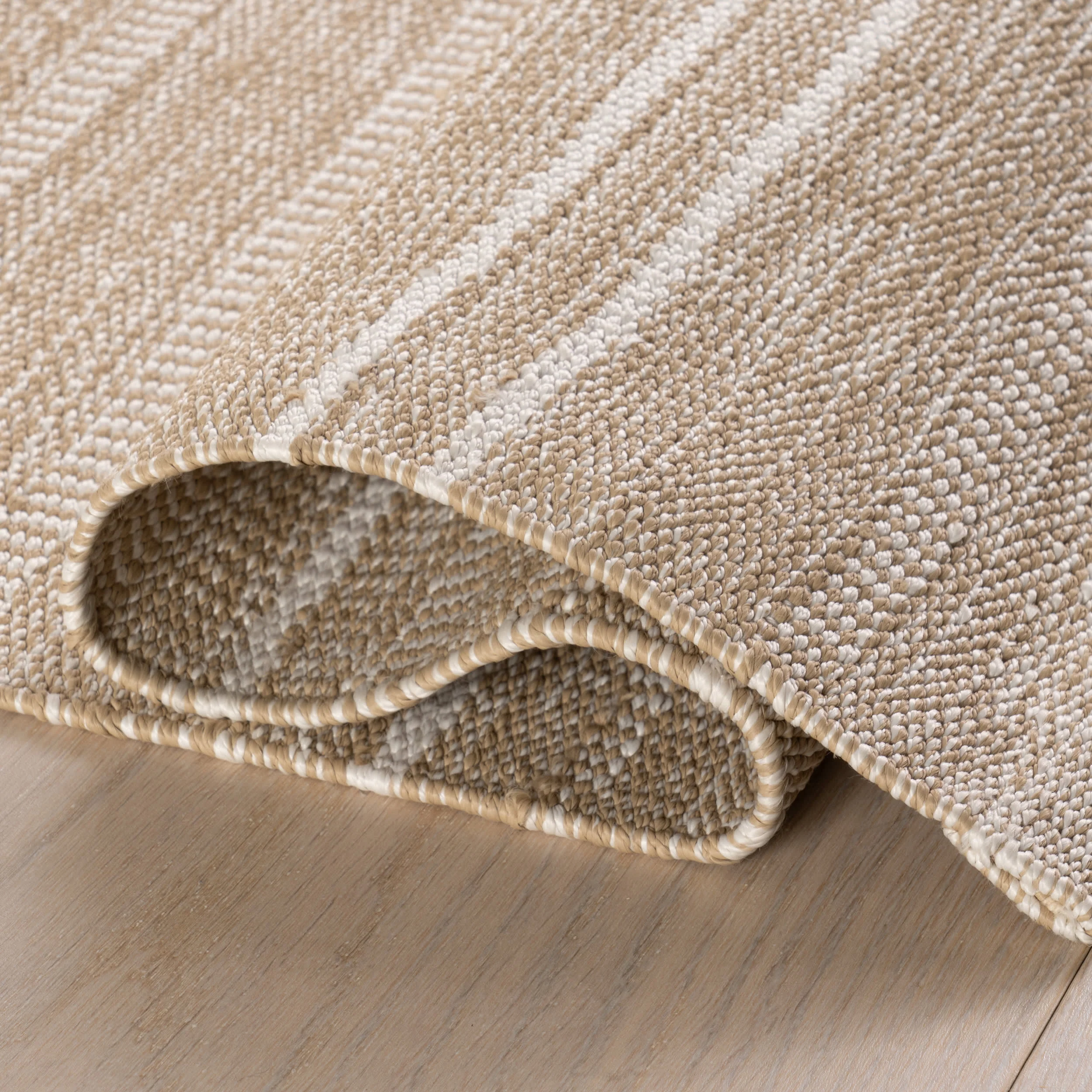 Skipper Stripe Handwoven Indoor/Outdoor Rug | Khaki - Image 5