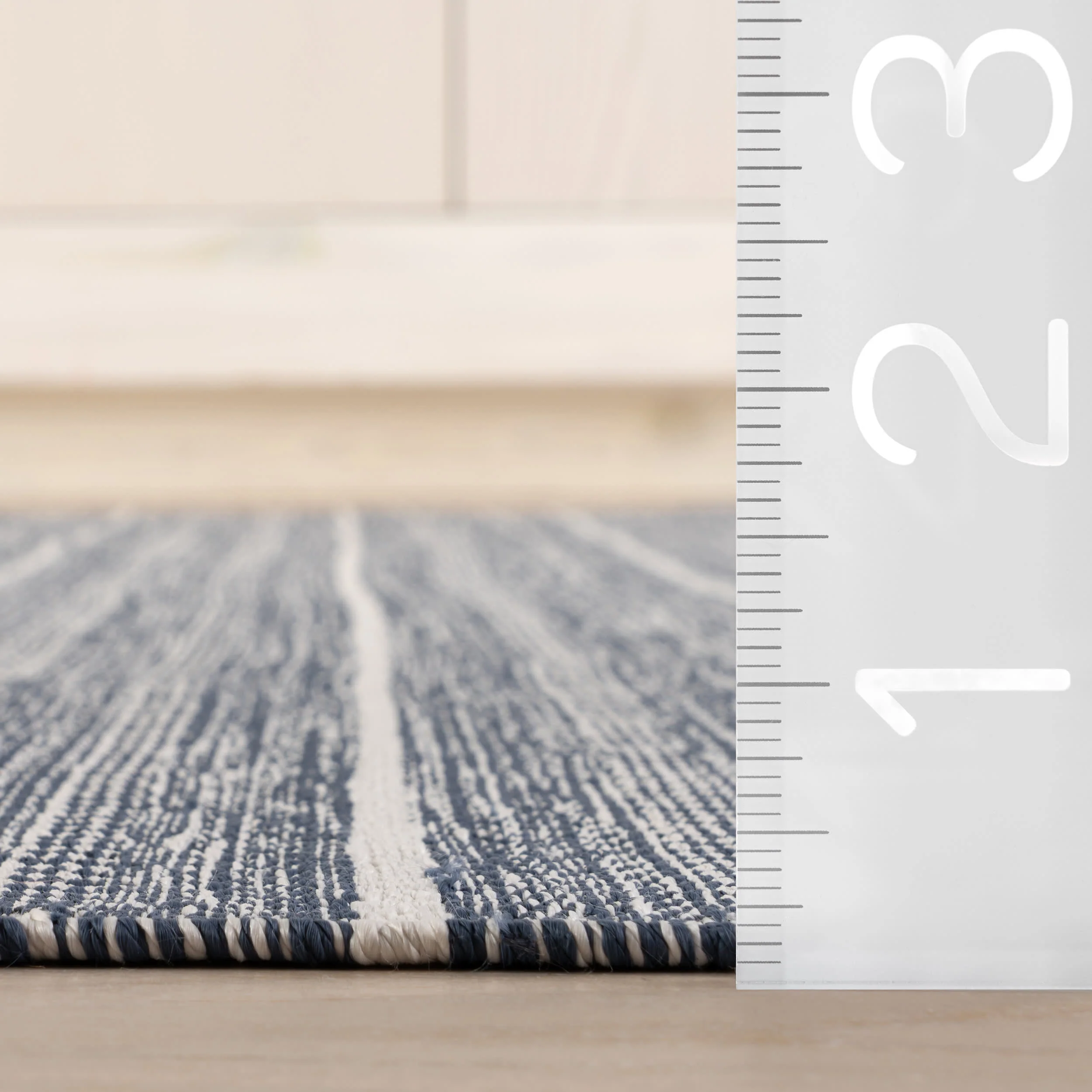 Skipper Stripe Handwoven Indoor/Outdoor Rug | Navy - Image 7
