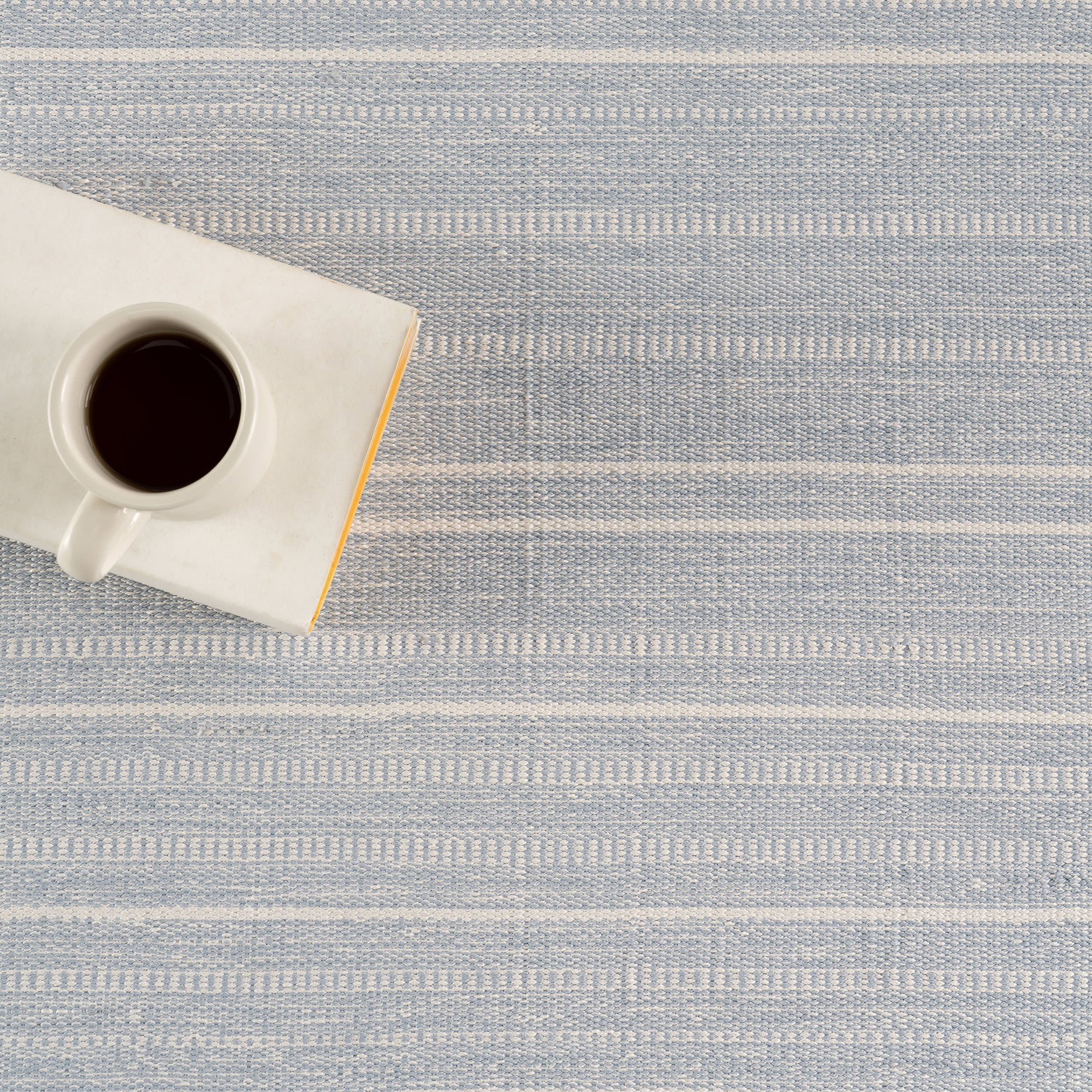 Skipper Stripe Handwoven Indoor/Outdoor Rug | Swedish Blue - Image 3