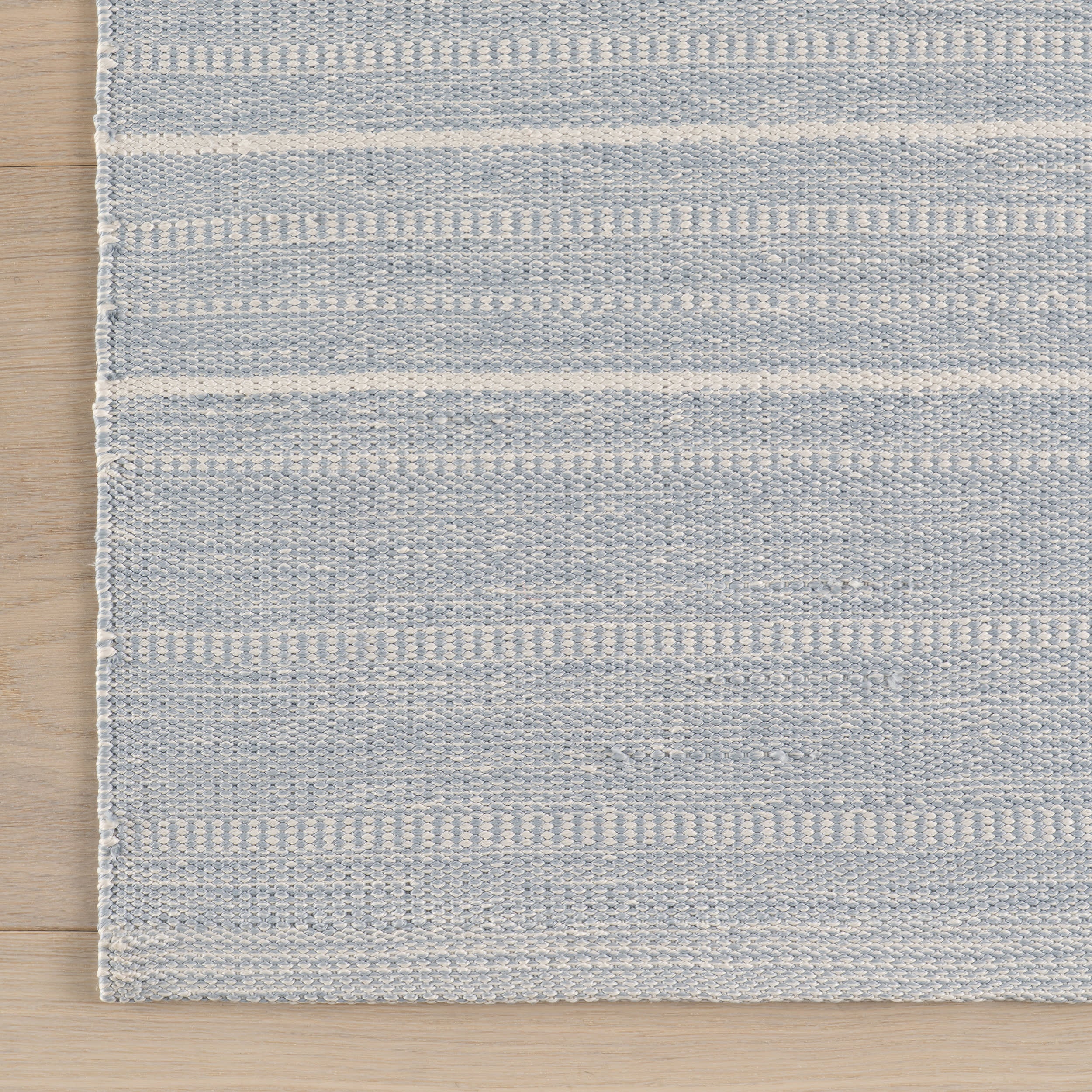 Skipper Stripe Handwoven Indoor/Outdoor Rug | Swedish Blue - Image 8