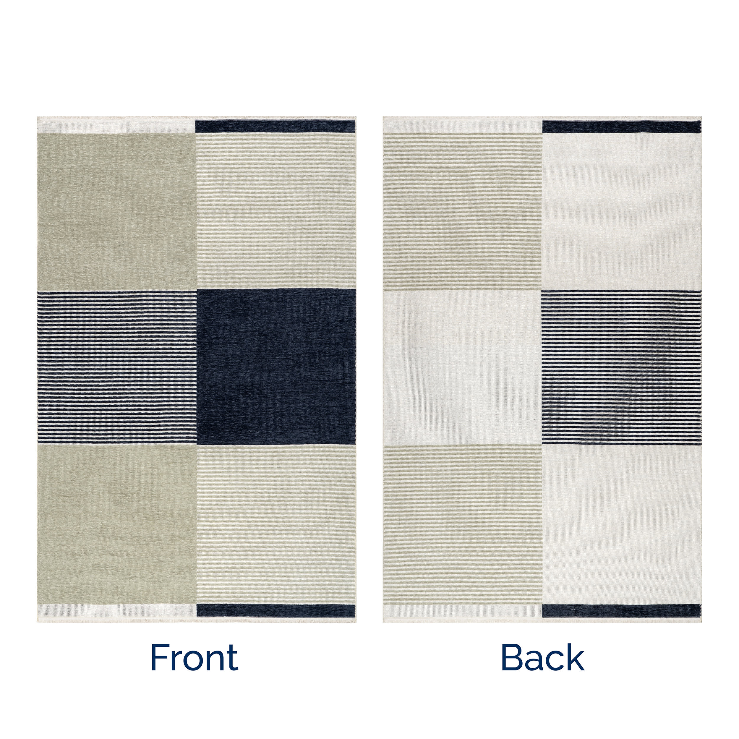 Skye Color Block Reversible Washable Rug | Multicolor - Image 11