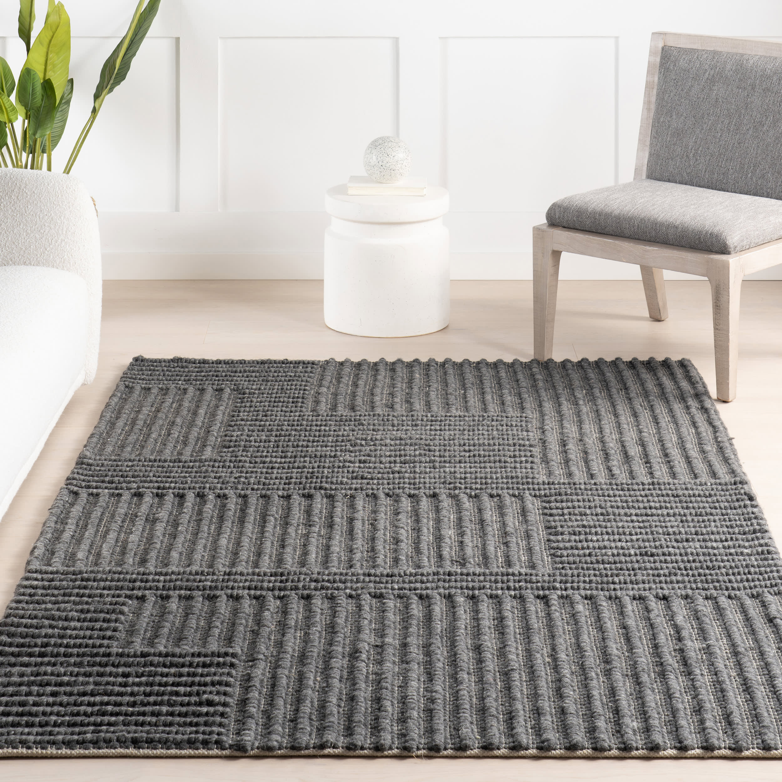 Skye Modern High-Low Rug | Charcoal - Image 5