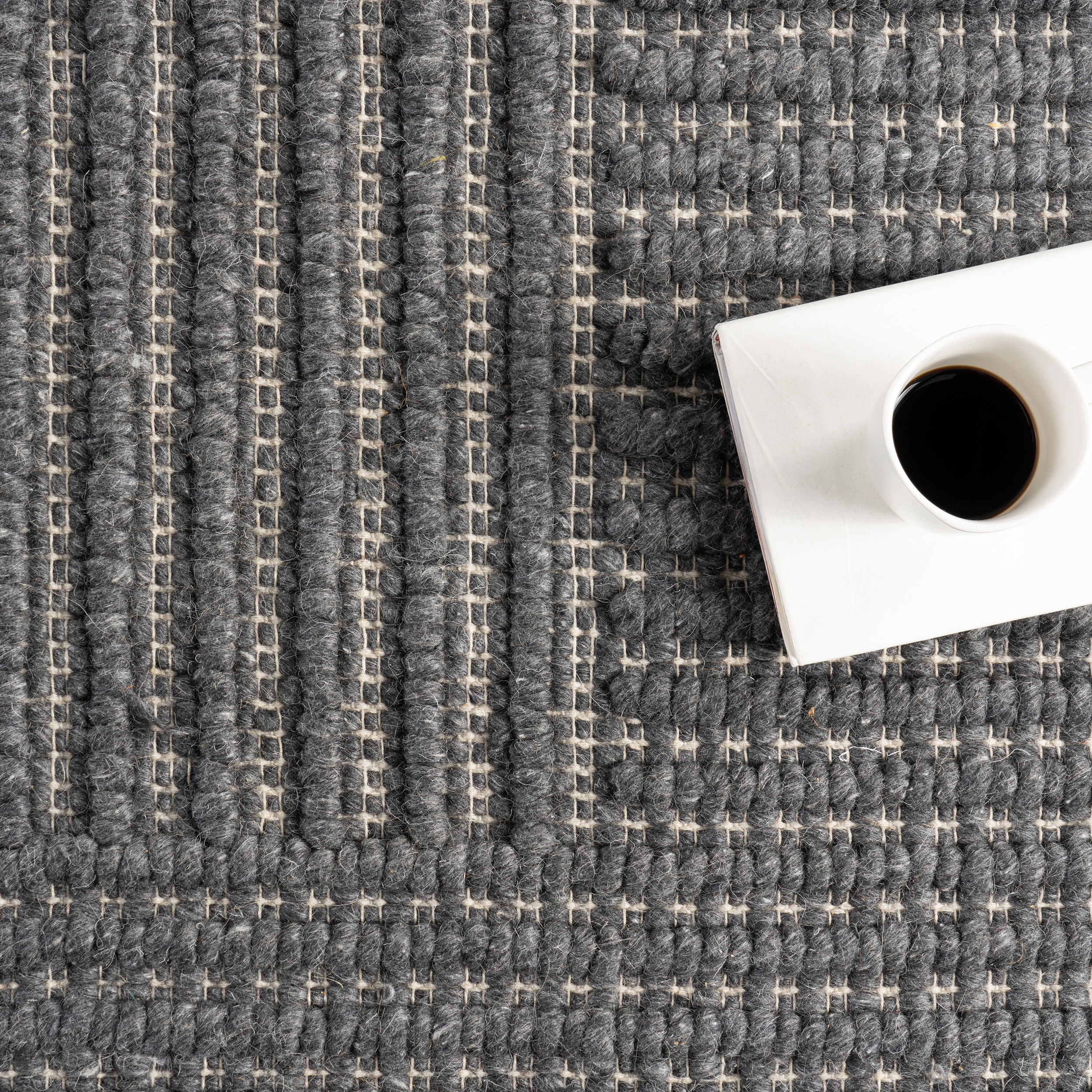 Skye Modern High-Low Rug | Charcoal - Image 8