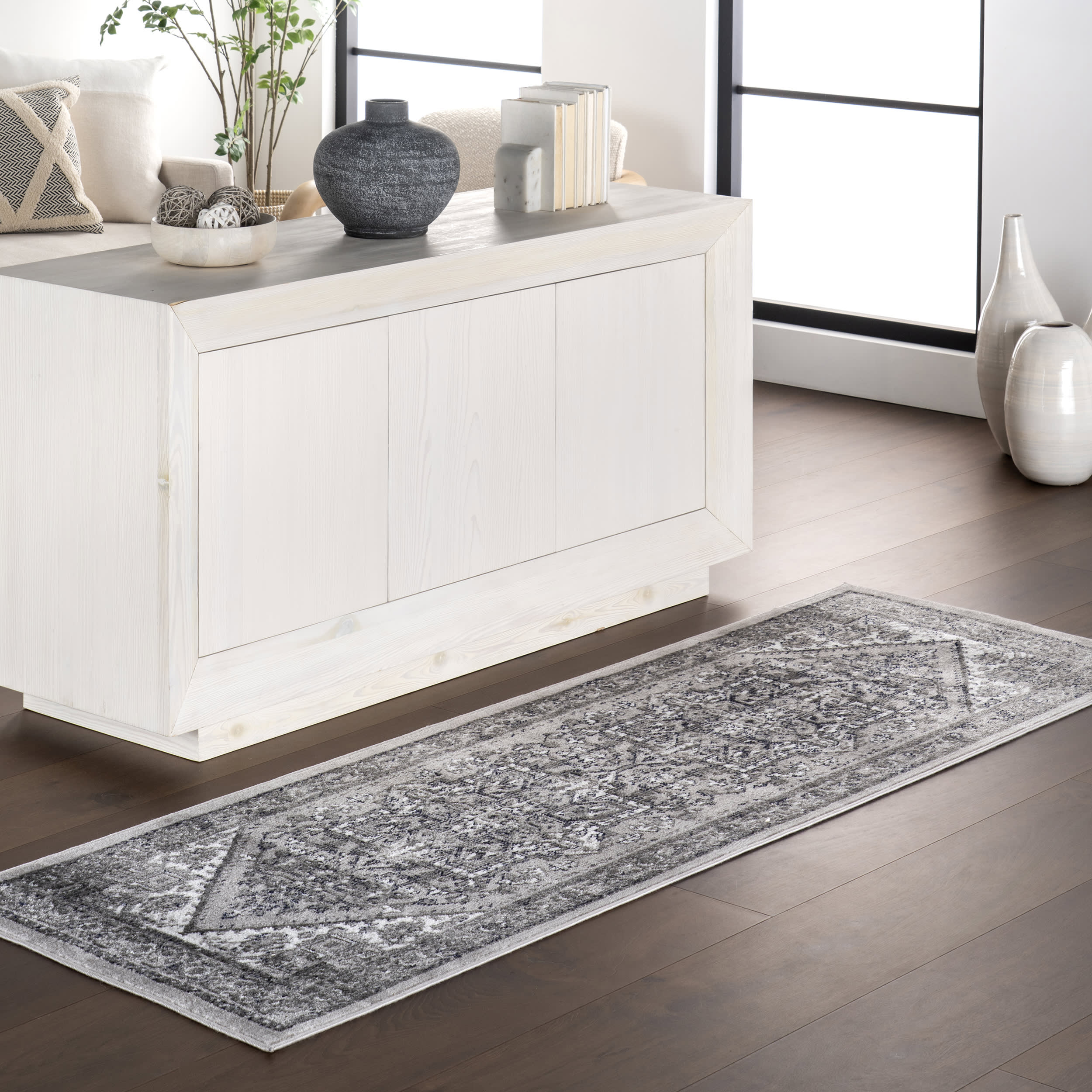 Snowflake Medallion Rug | Grey - Image 2