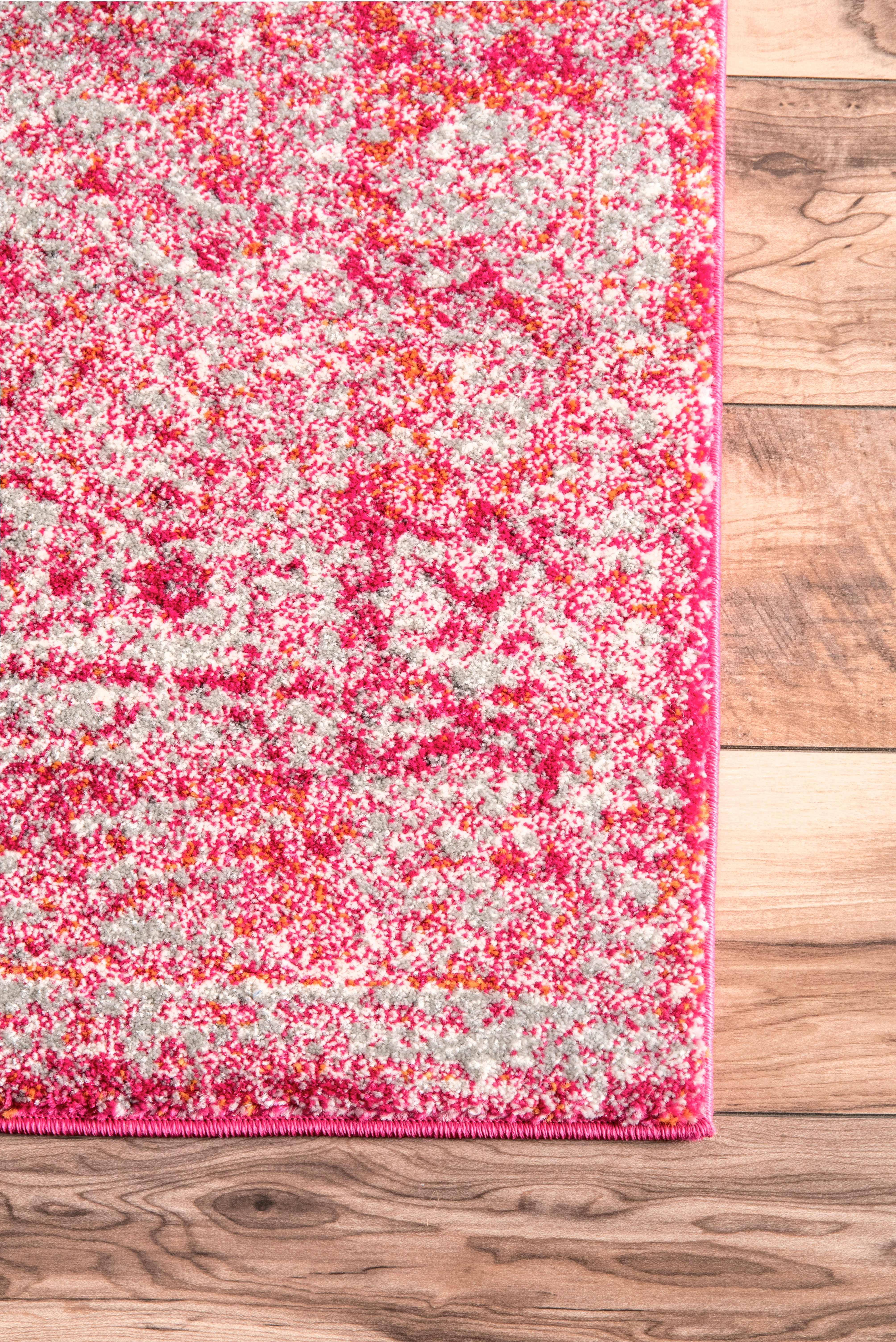 Sofia Overdyed Oriental Medallion Rug | Pink - Image 3