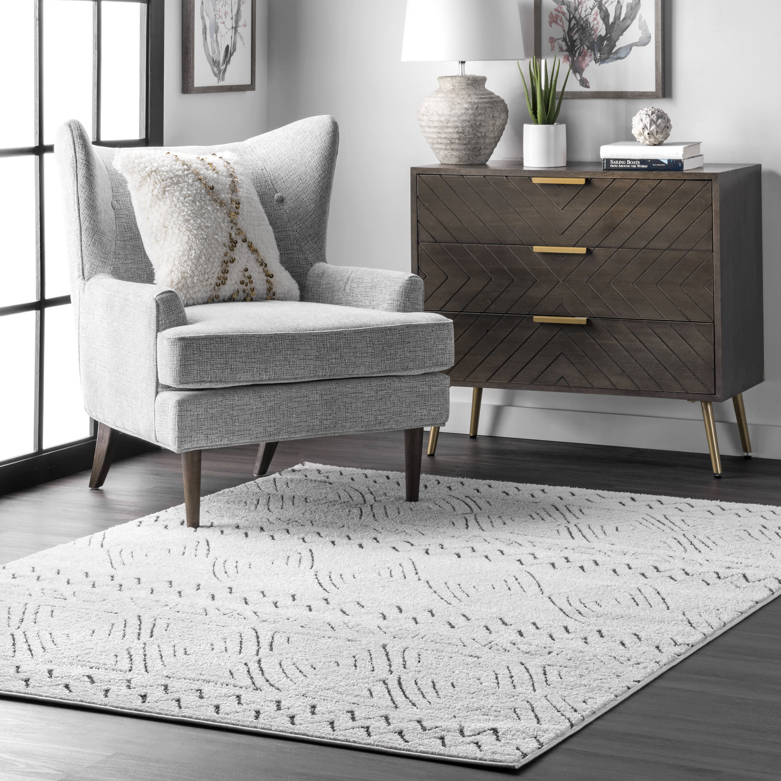 Soft Fiesta Bands Rug | Beige - Image 2