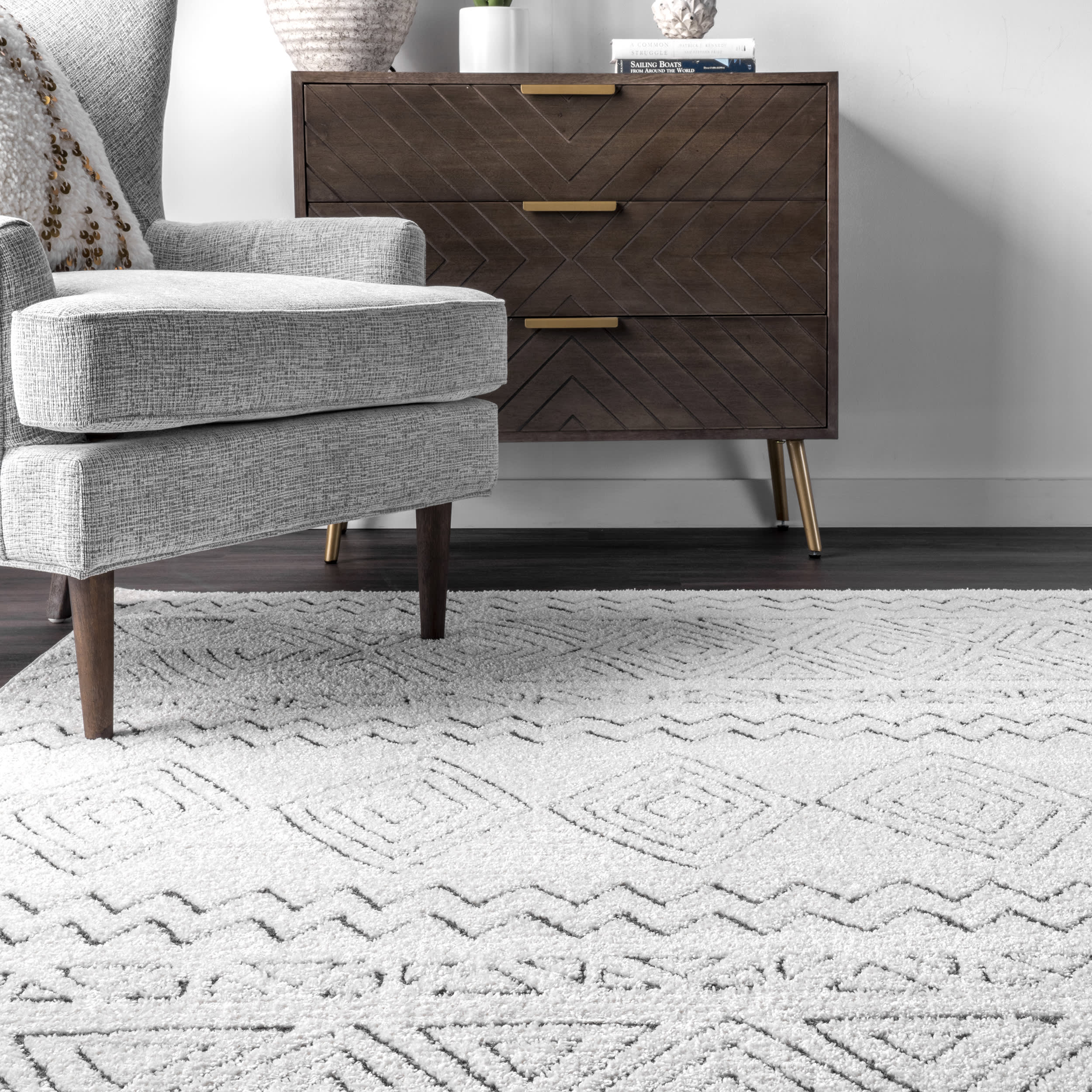 Soft Fiesta Bands Rug | Beige - Image 4