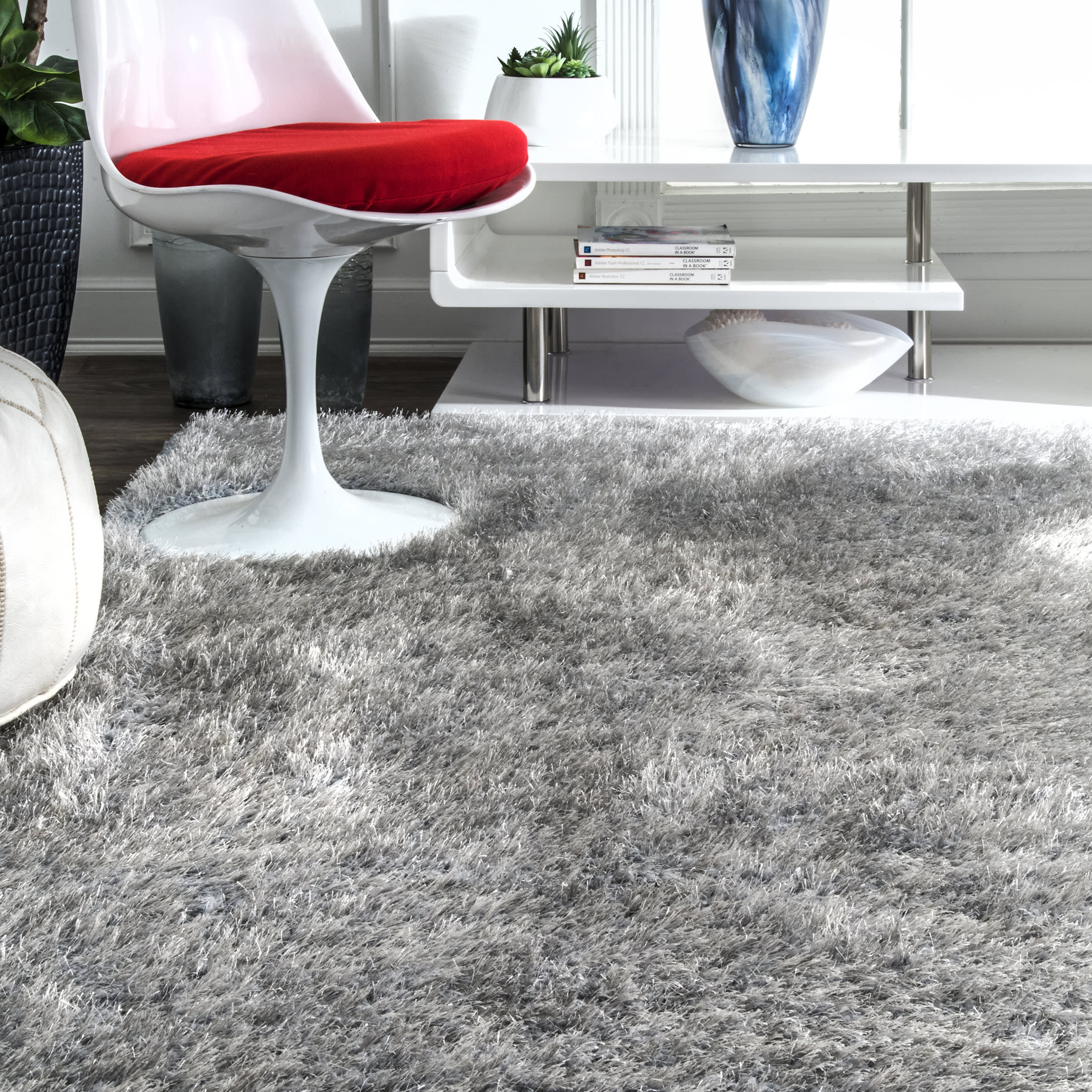 Soft Shag Rug | Light Grey - Image 4