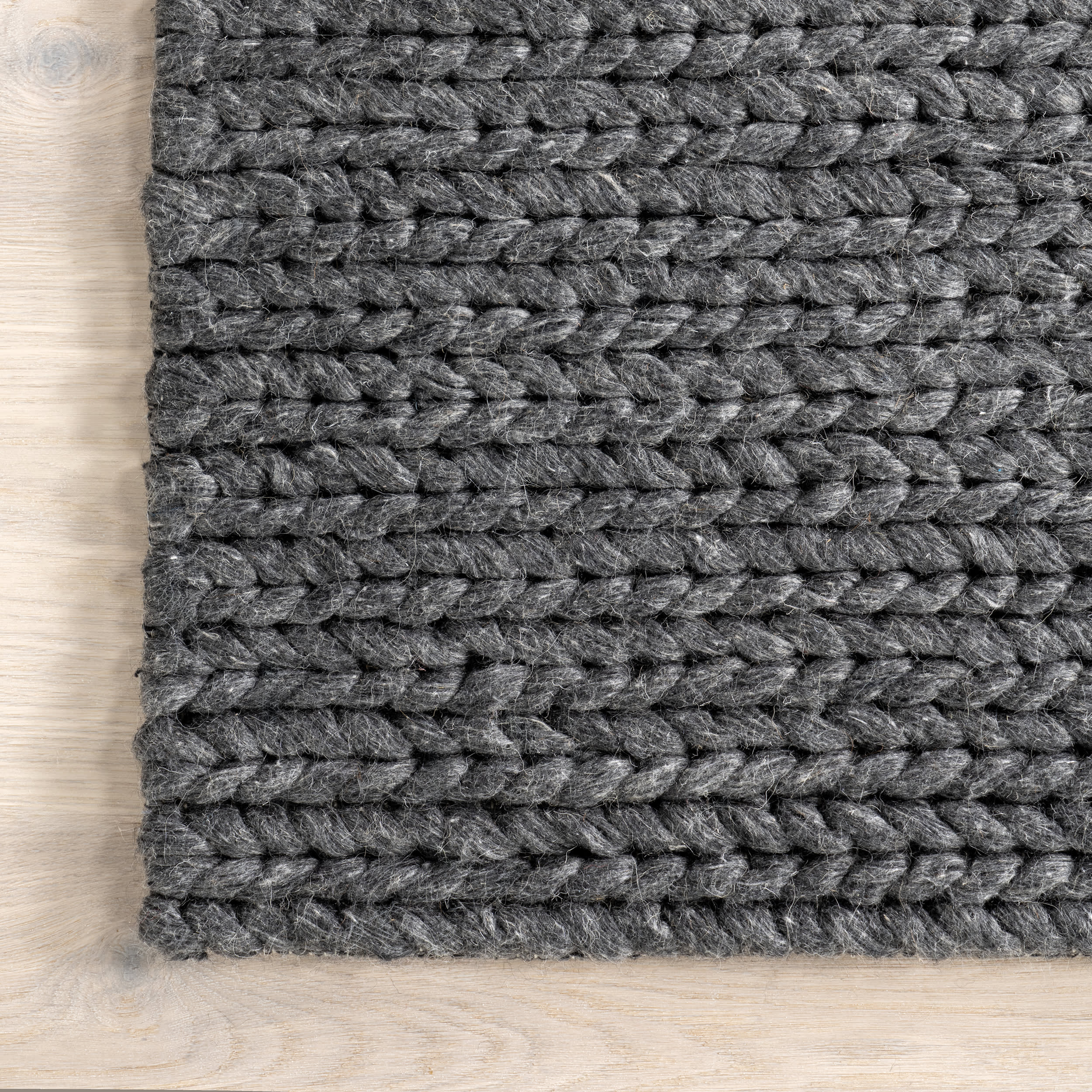 Softest Knit Wool Rug | Charcoal - Image 4