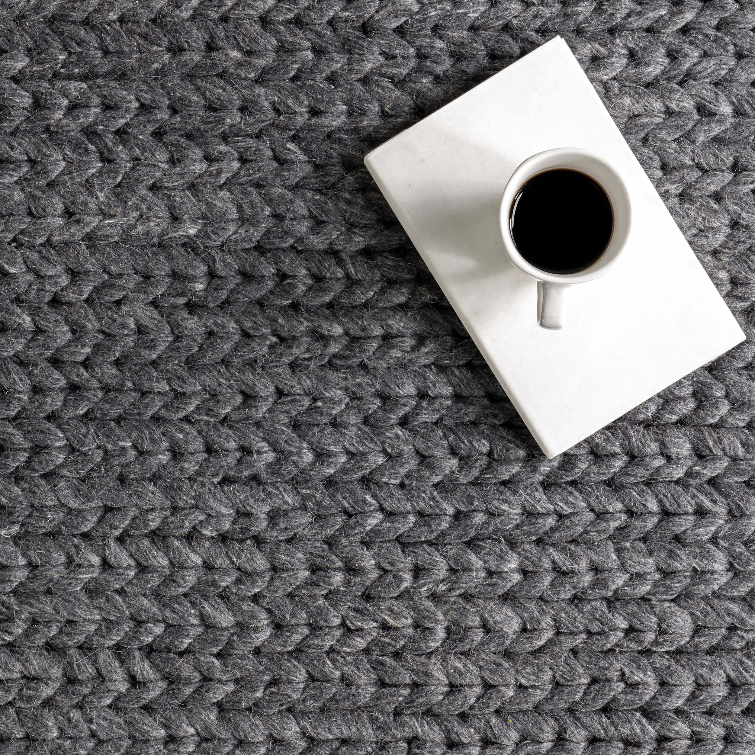 Softest Knit Wool Rug | Charcoal - Image 8
