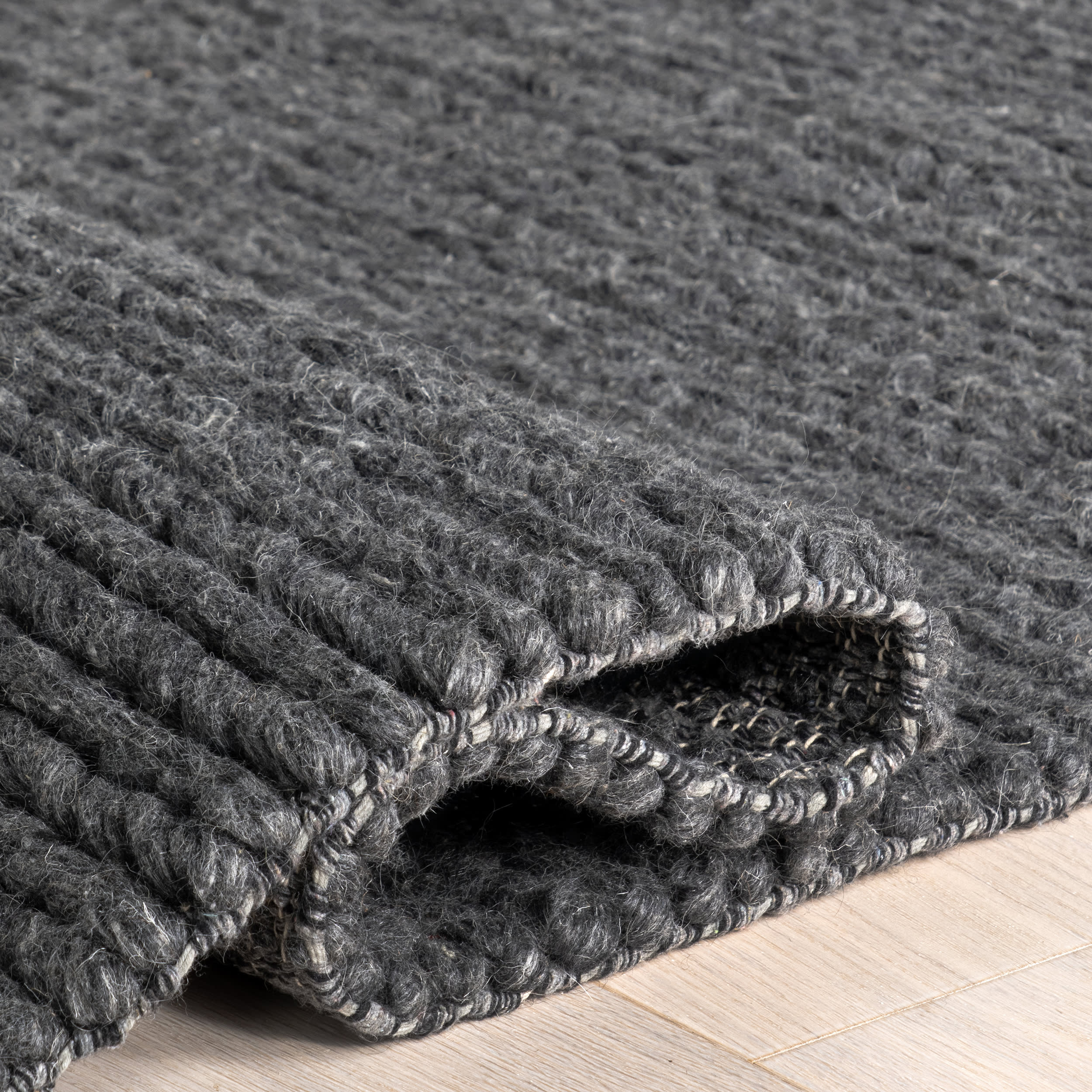 Softest Knit Wool Rug | Charcoal - Image 9