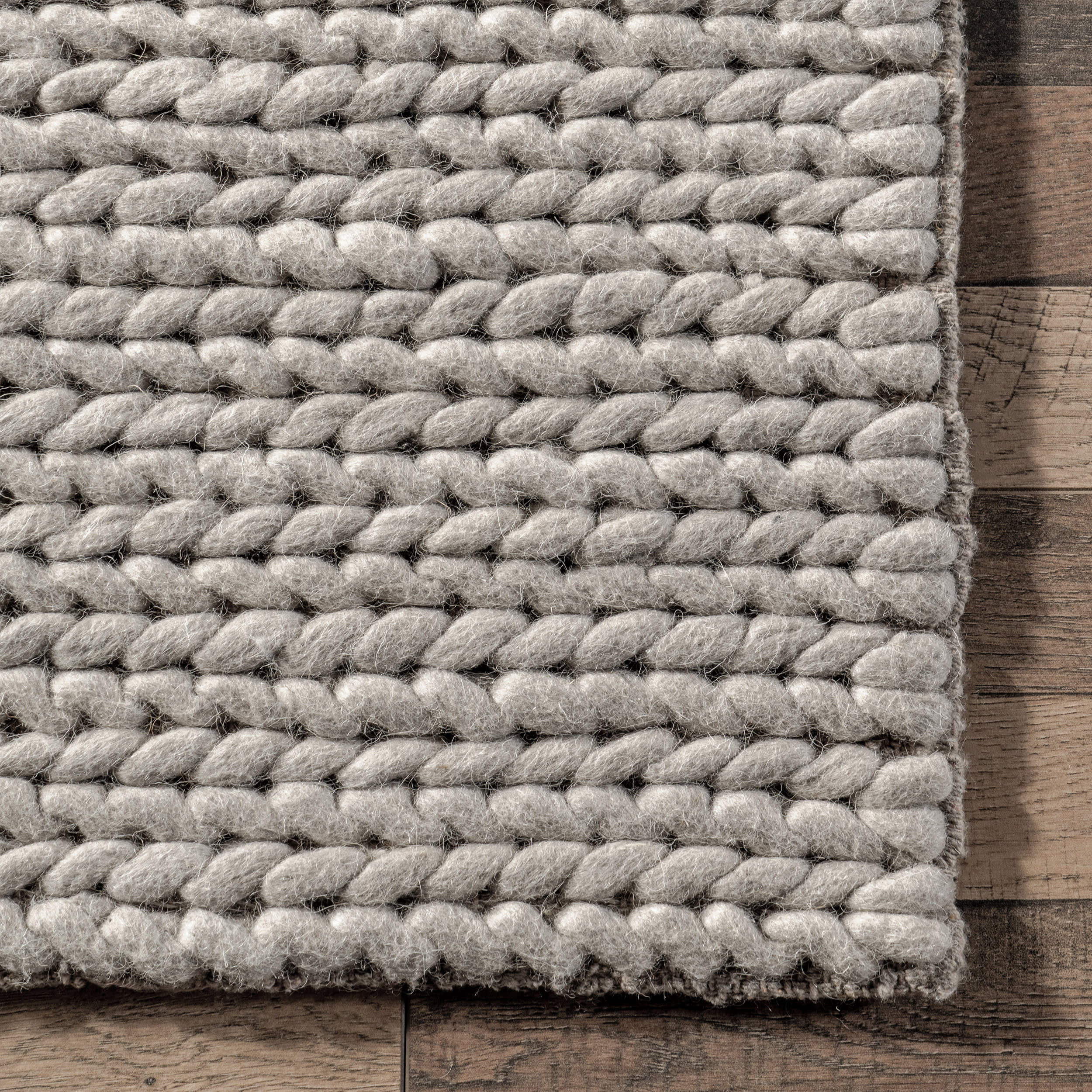 Softest Knit Wool Rug | Light Grey - Image 3