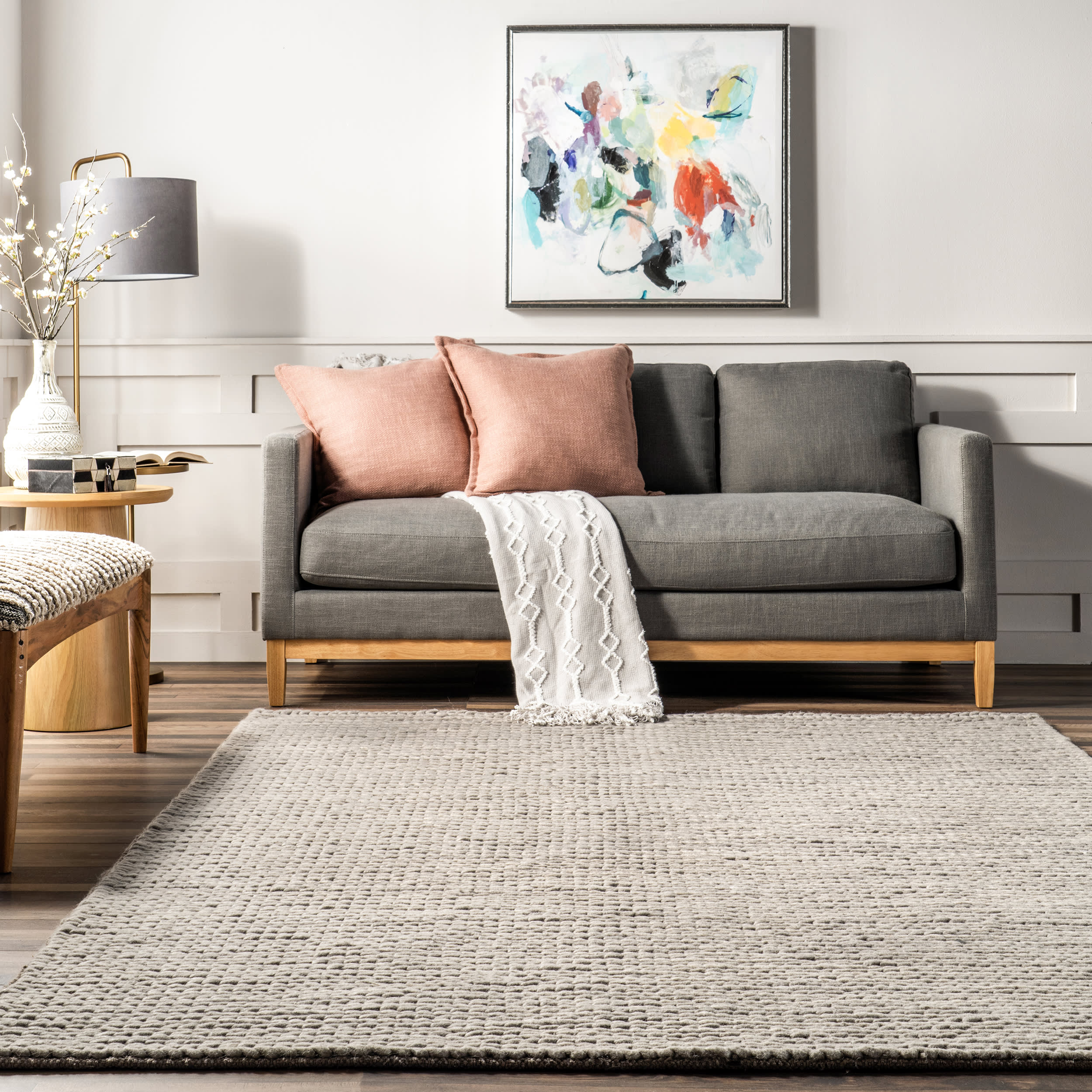 Softest Knit Wool Rug | Light Grey - Image 4