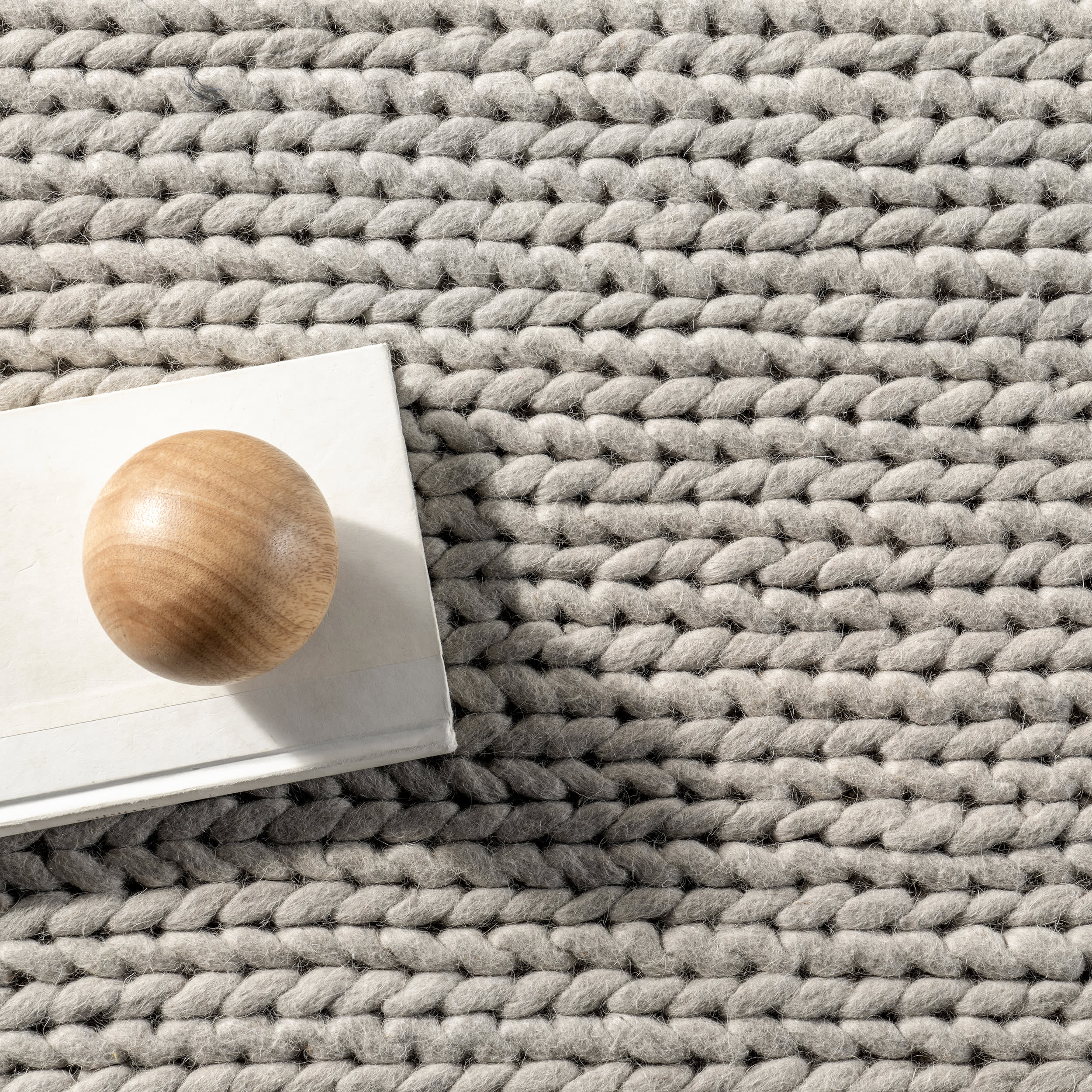 Softest Knit Wool Rug | Light Grey - Image 7