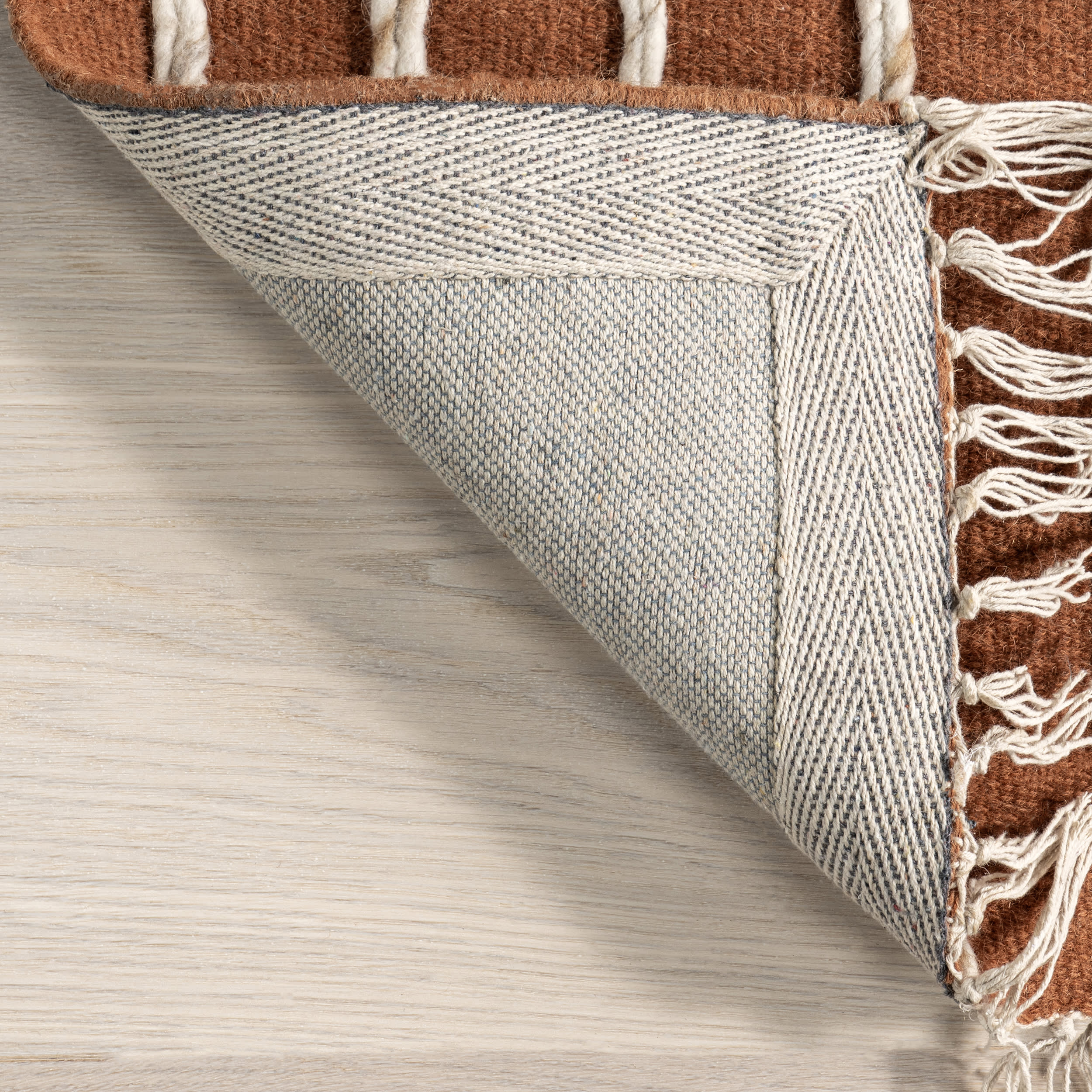 SoHo Tasseled Wool Rug | Brown - Image 5
