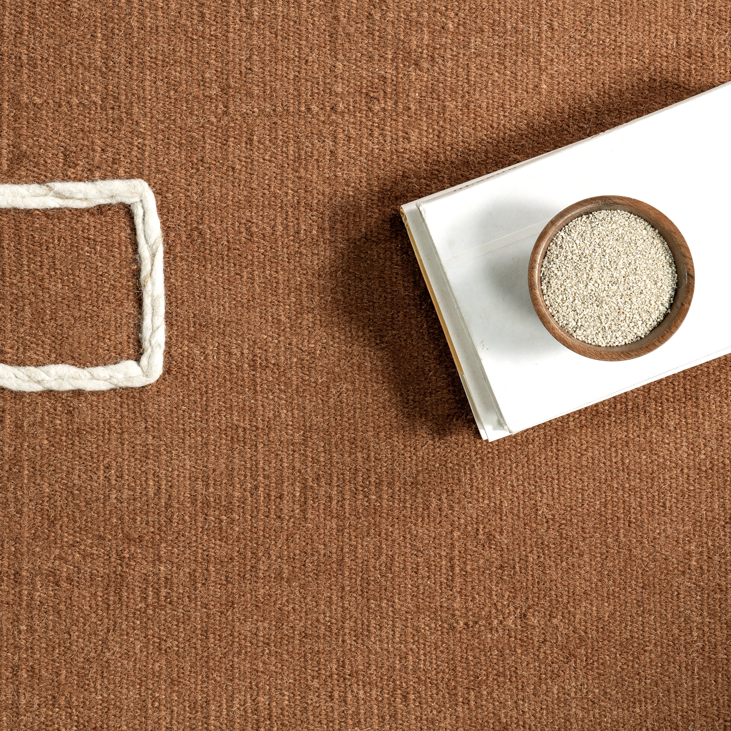 SoHo Tasseled Wool Rug | Brown - Image 6