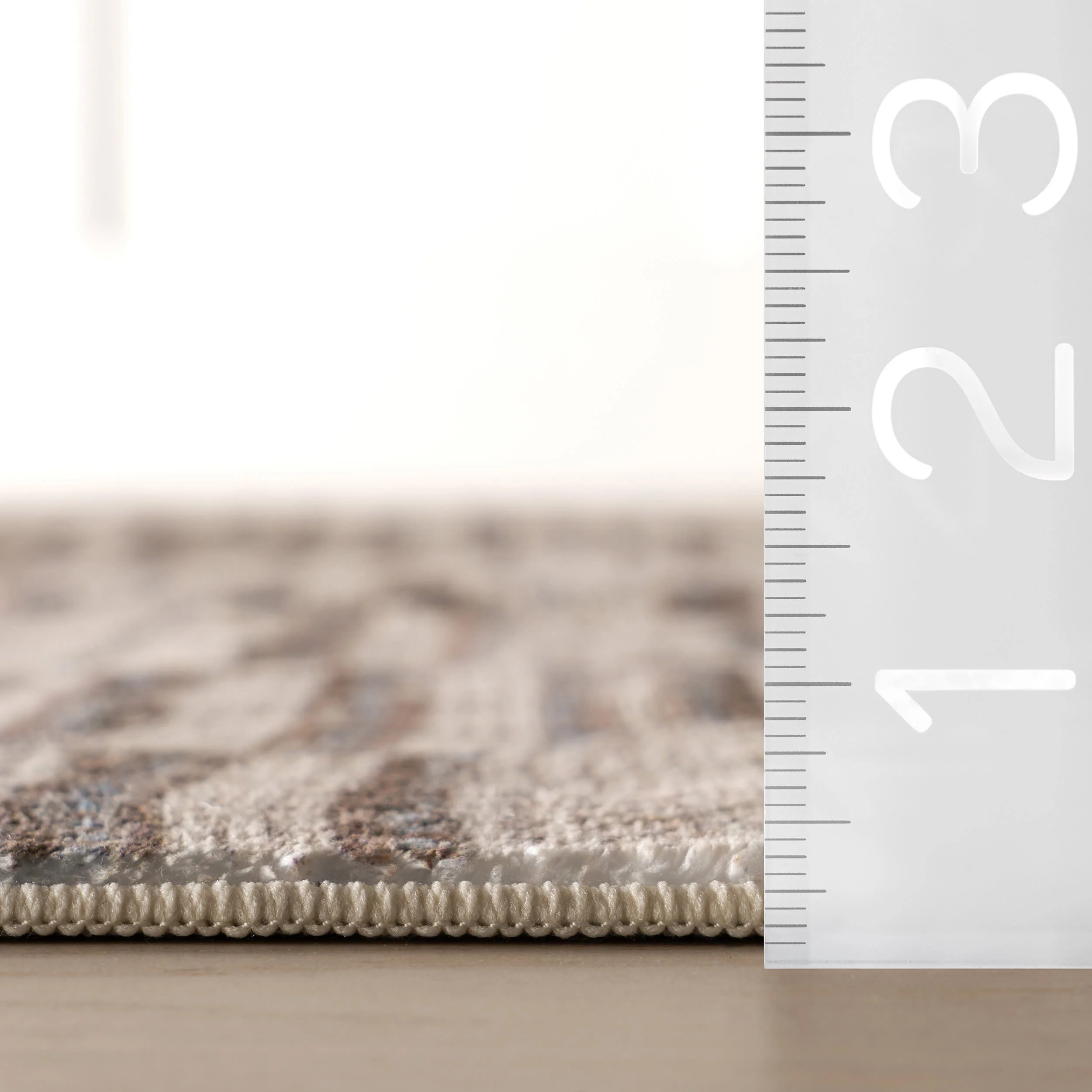 Sola Abstract Washable Rug | Beige - Image 5