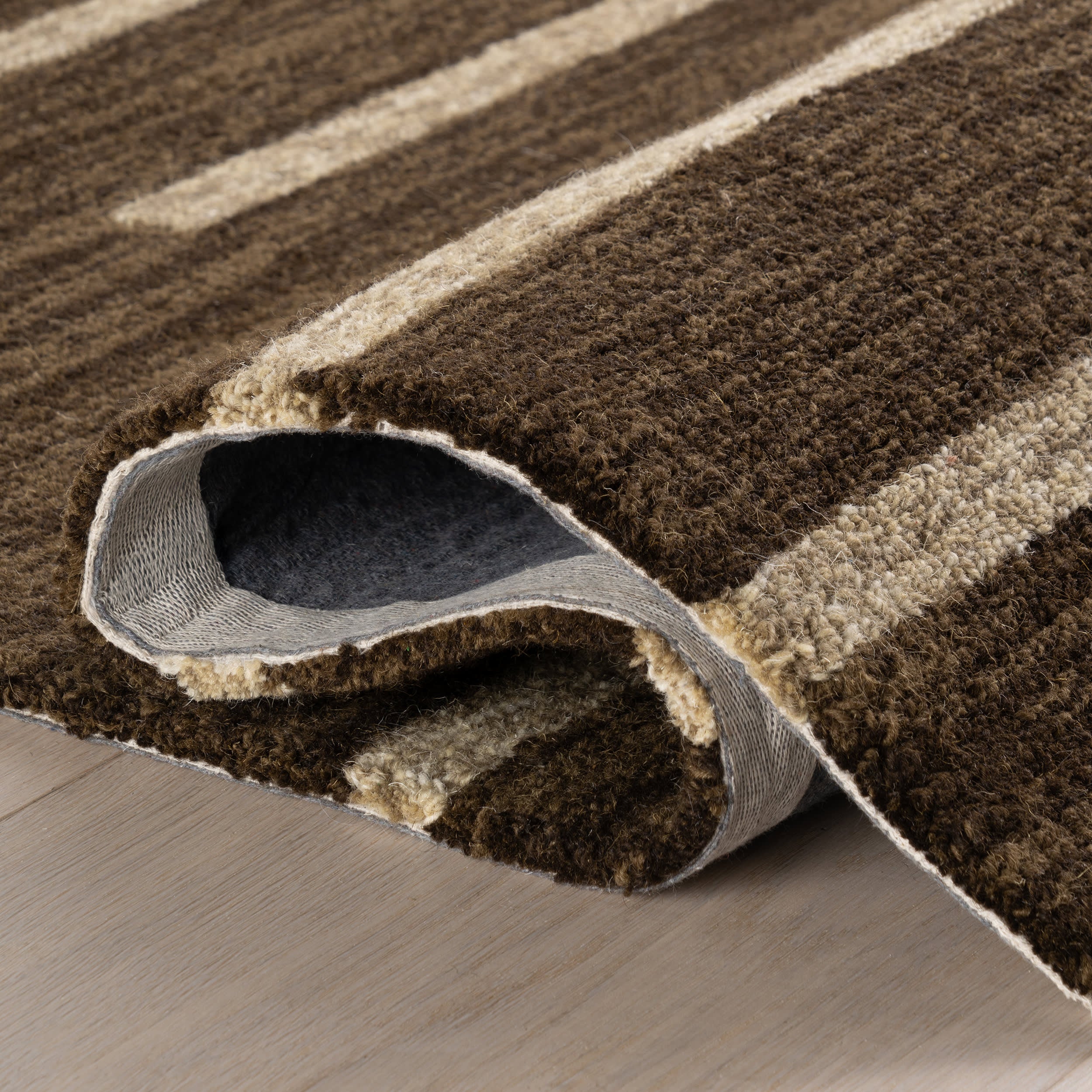 Solena Bohemian Geometric Wool Rug | Brown - Image 8