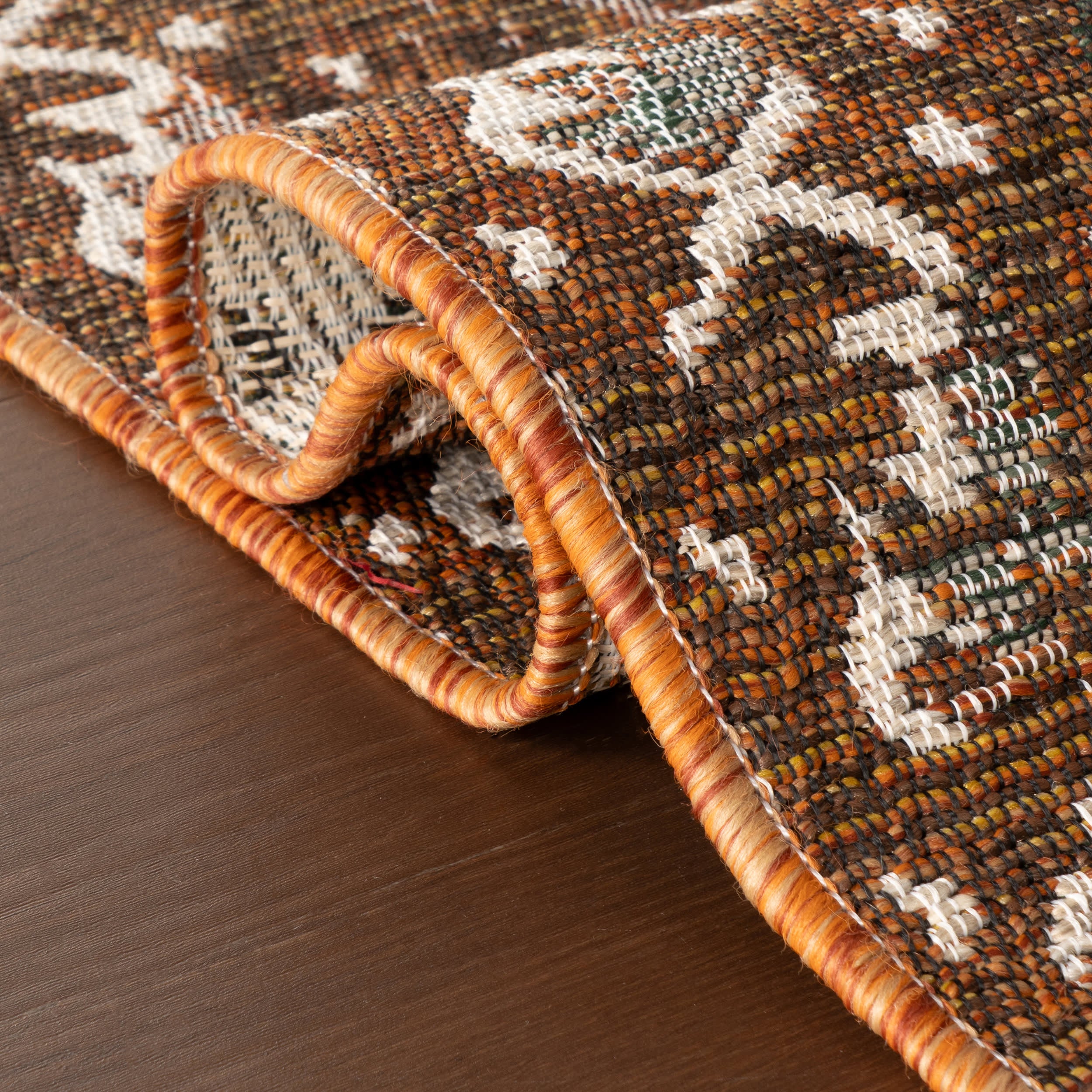 Solia Traditional Medallion Indoor/Outdoor Rug | Brown - Image 10