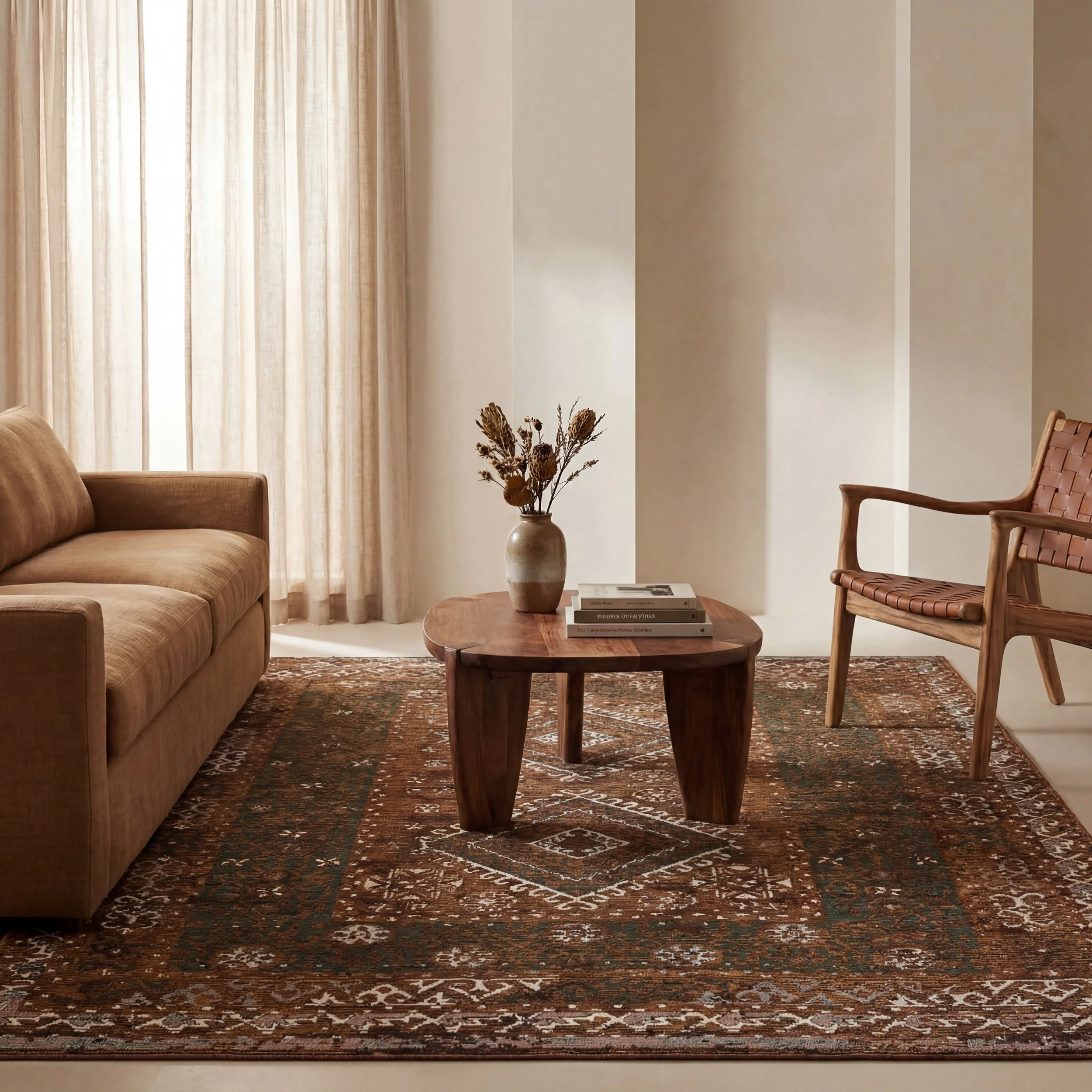 Solia Traditional Medallion Indoor/Outdoor Rug | Brown - Image 9