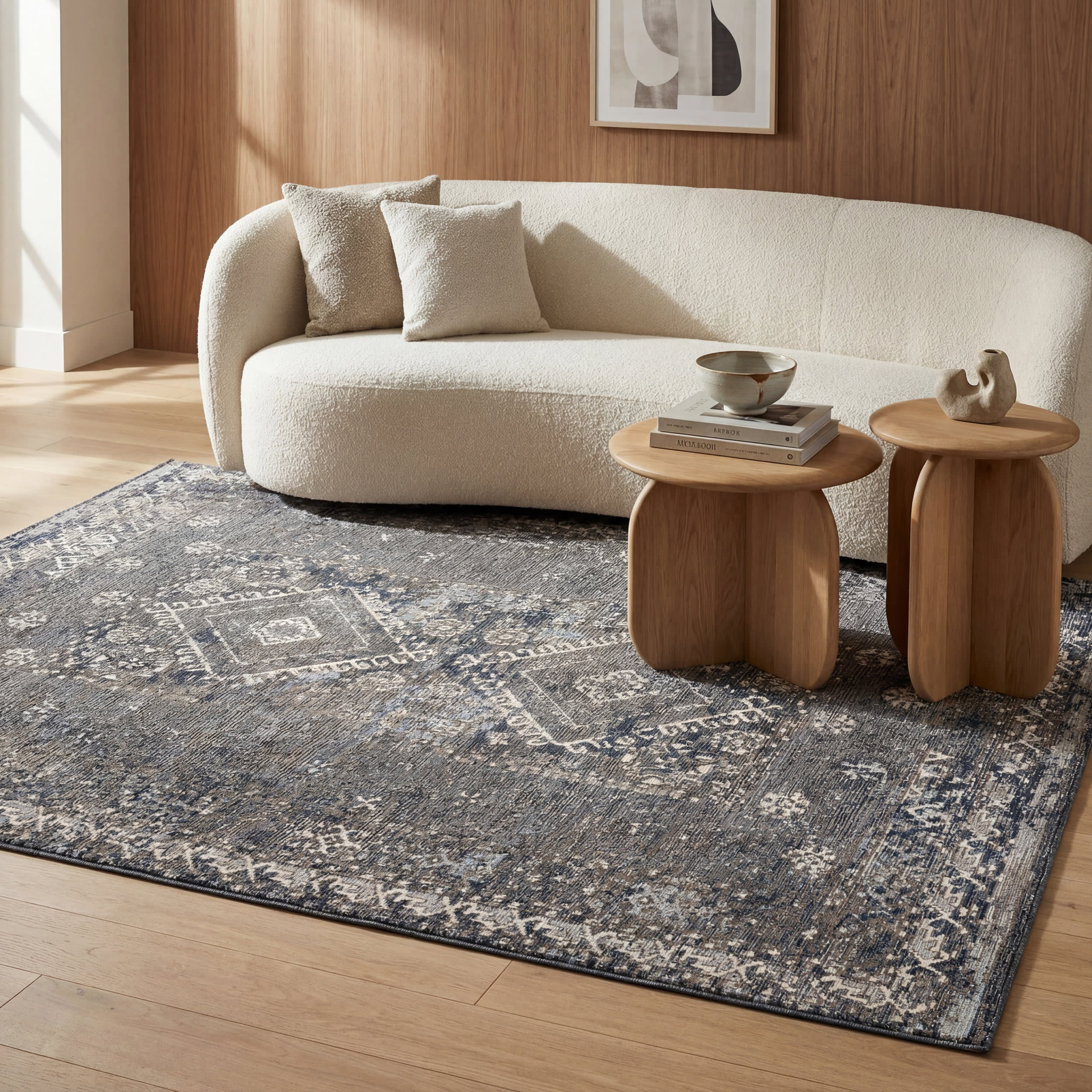 Solia Traditional Medallion Indoor/Outdoor Rug | Navy - Image 5