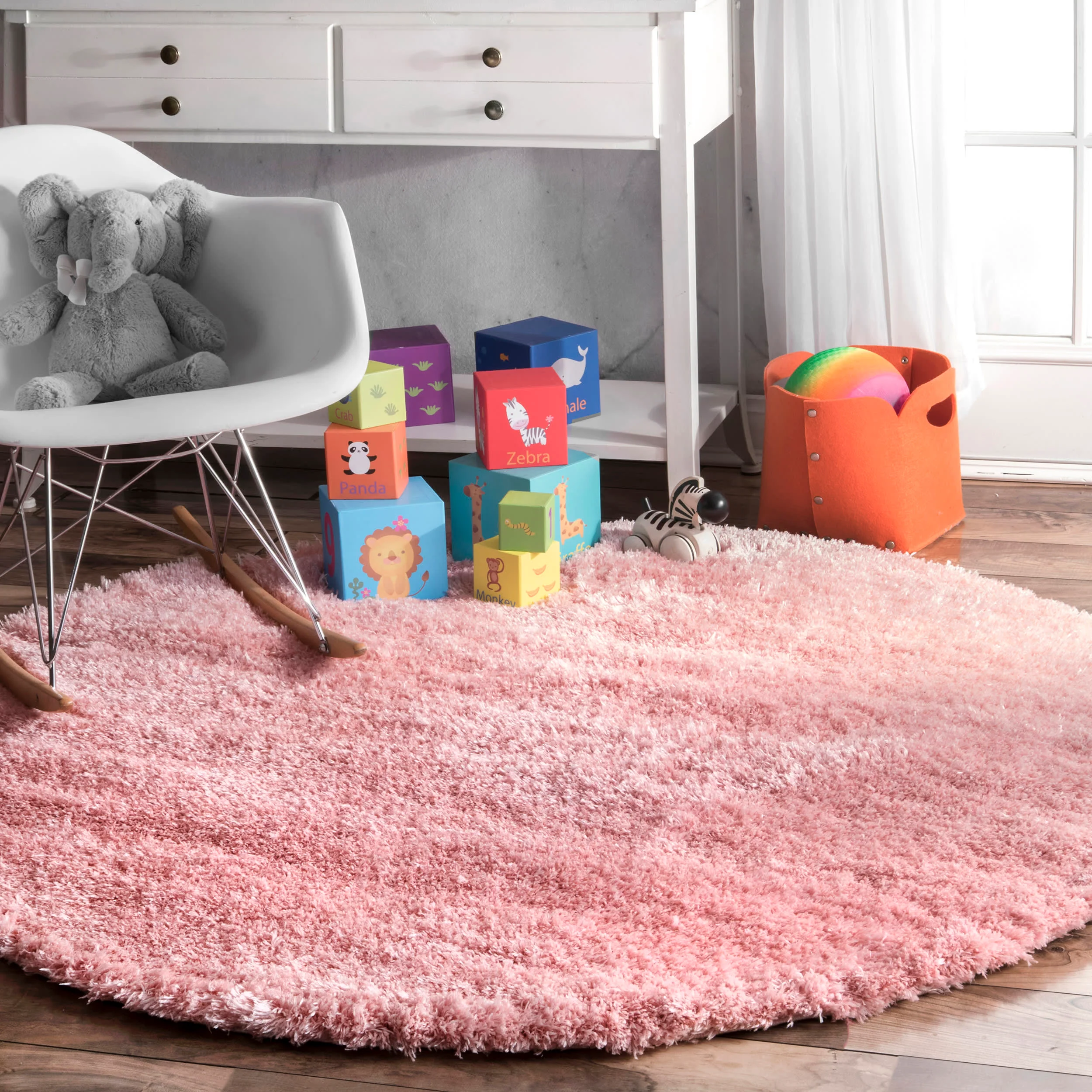 Solid Fluffy Rug | Baby Pink - Image 2