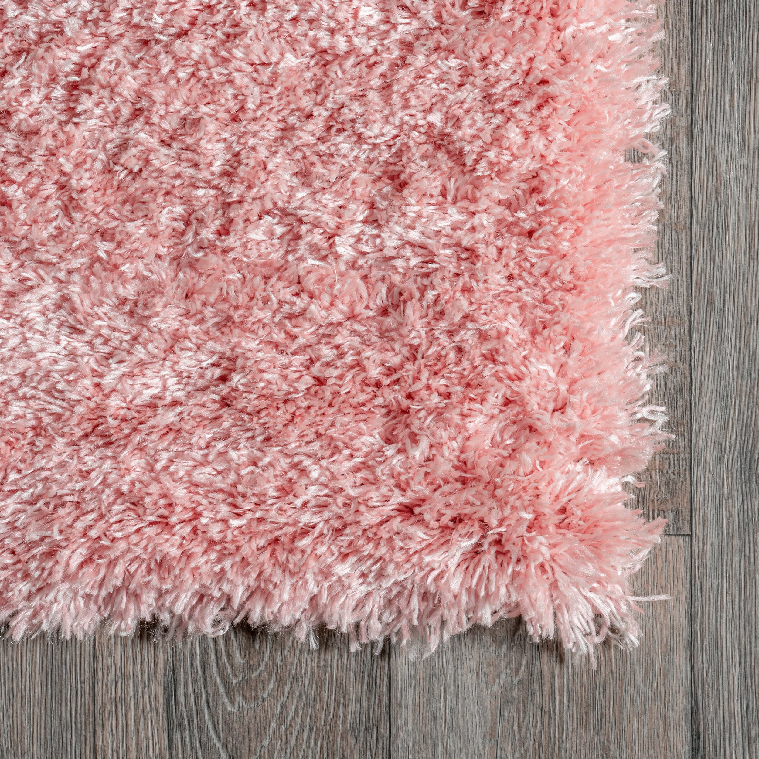 Solid Fluffy Rug | Baby Pink - Image 3
