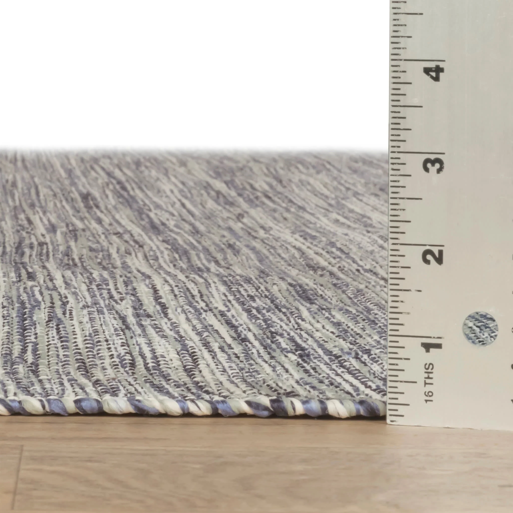 Solid Handwoven Handwoven Indoor/Outdoor Rug | Blue - Image 4