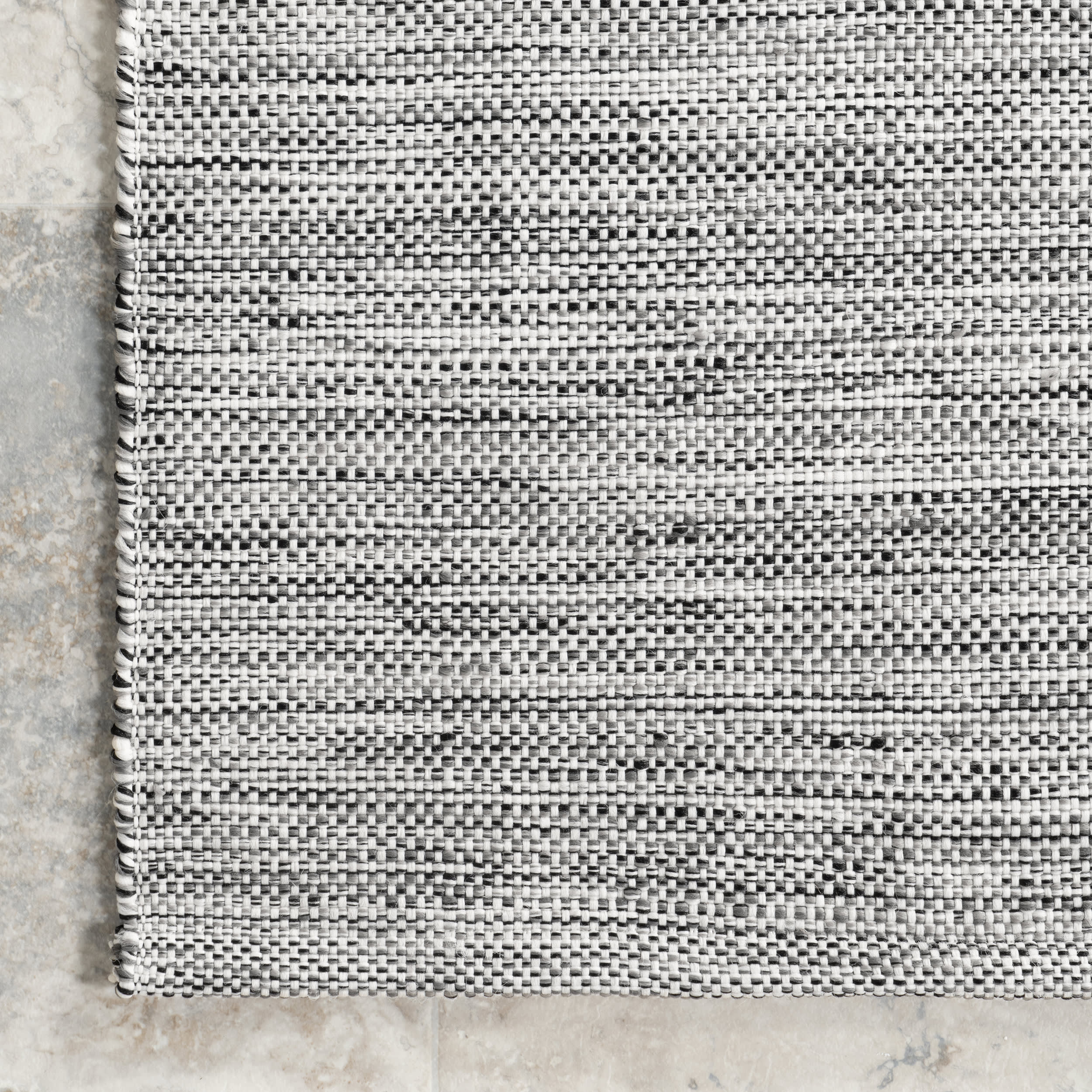 Solid Handwoven Indoor/Outdoor Rug | Grey - Image 3