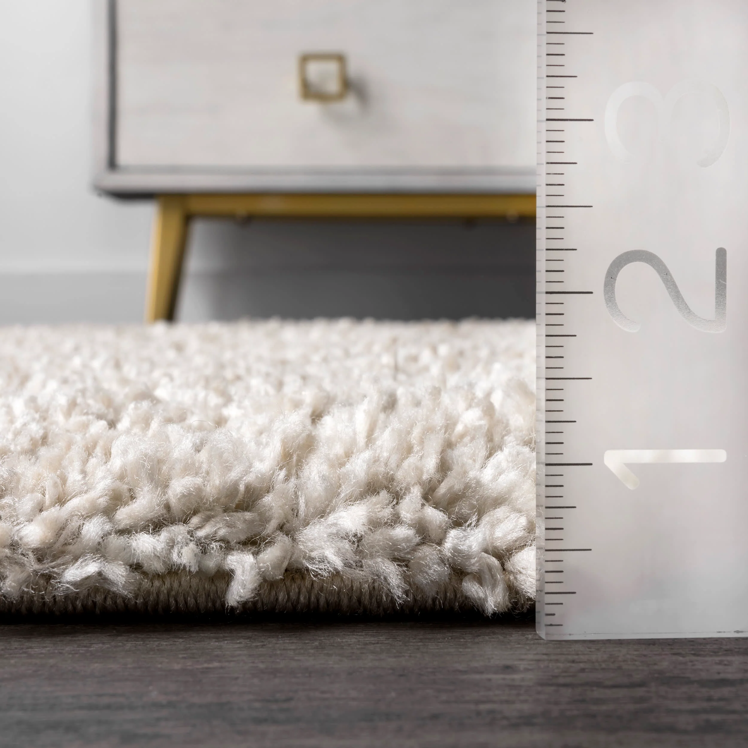 Solid Shag Rug | Beige - Image 5