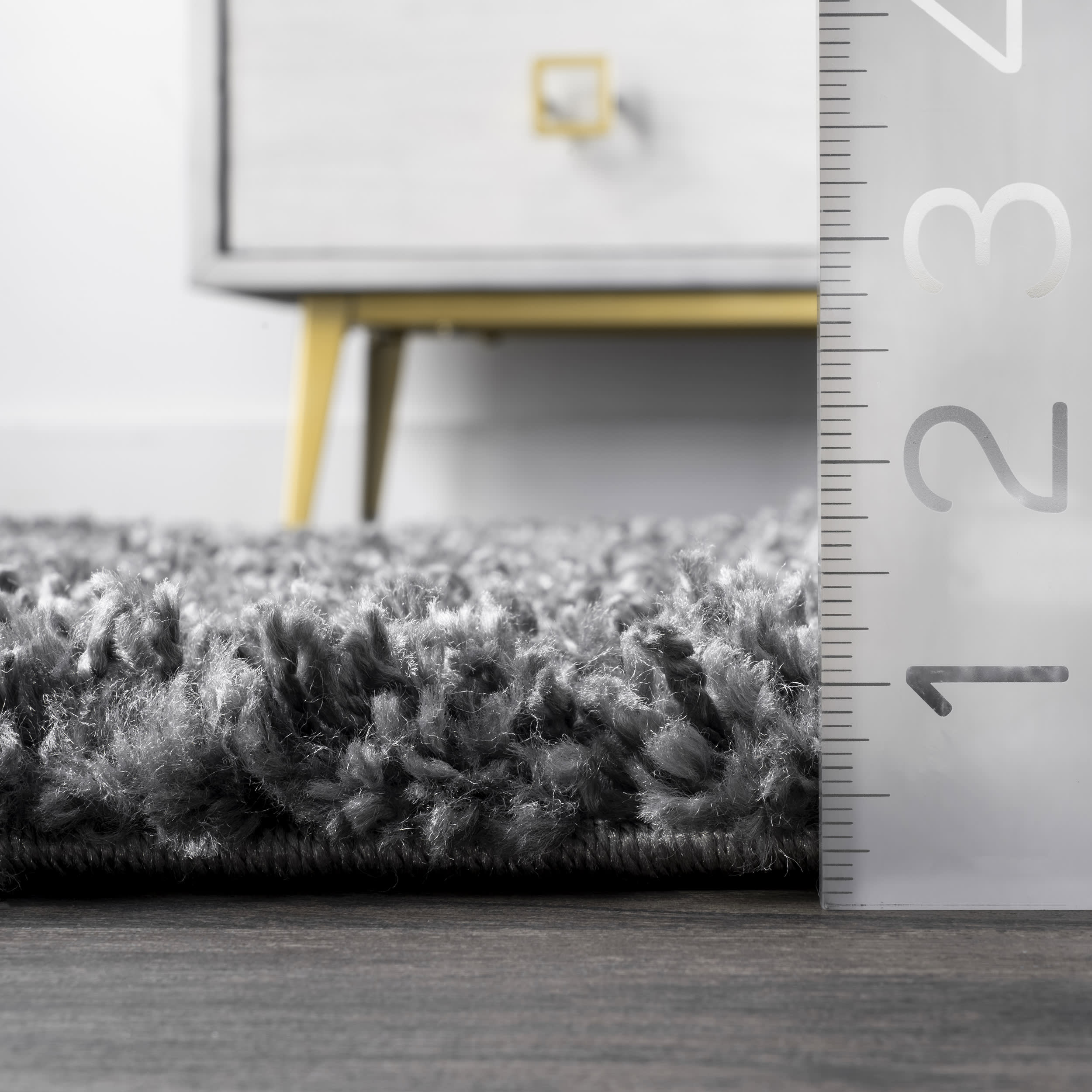 Solid Shag Rug | Dark Grey - Image 5