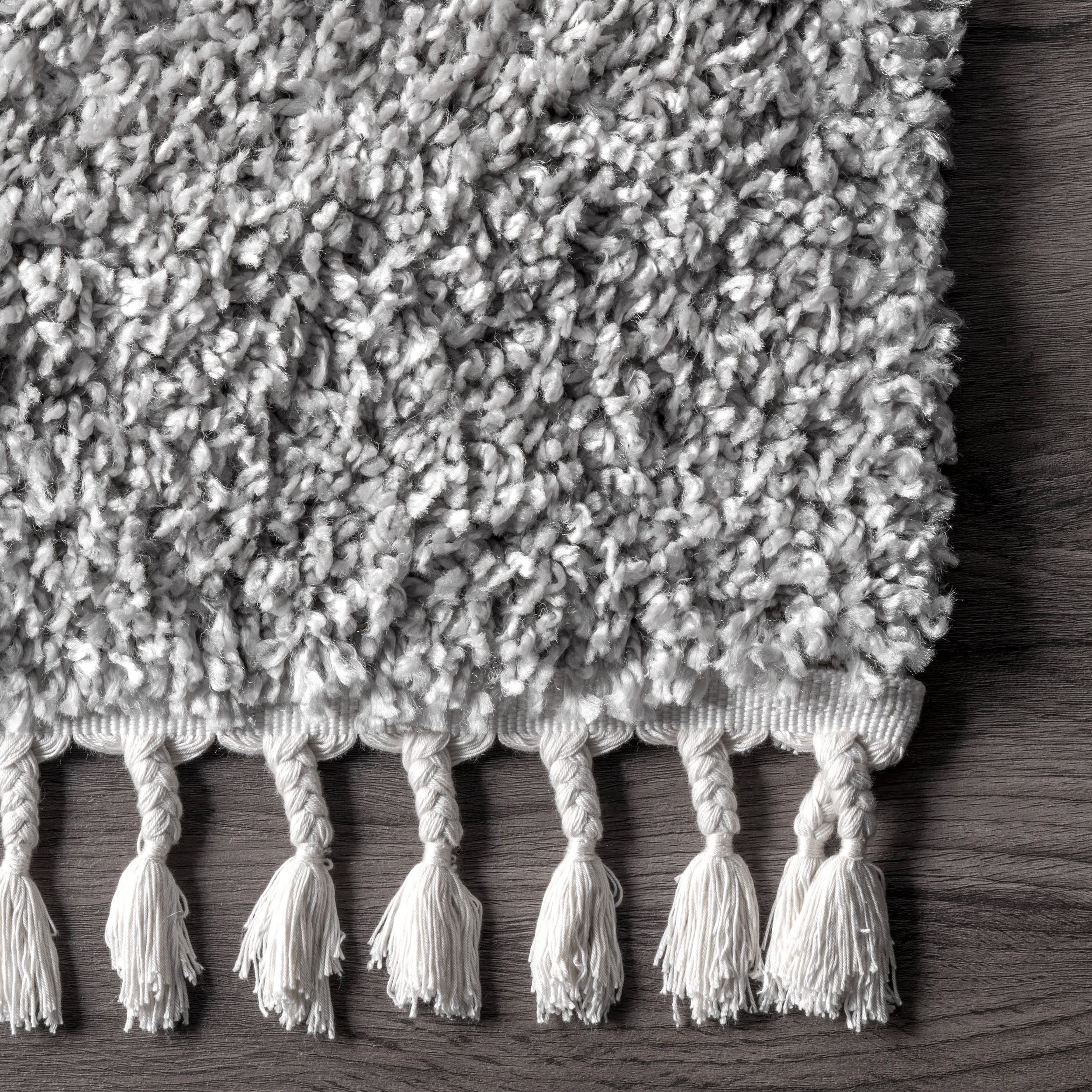 Solid Shag Rug | Light Grey - Image 3